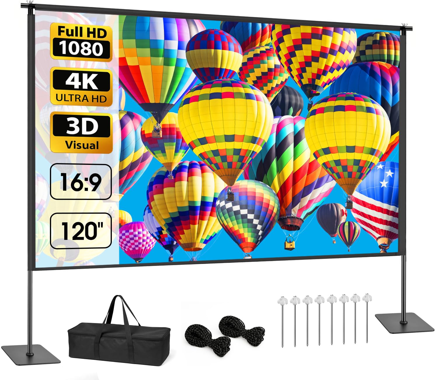 CPLIRIS Outdoor Indoor Projector Screen with Stand