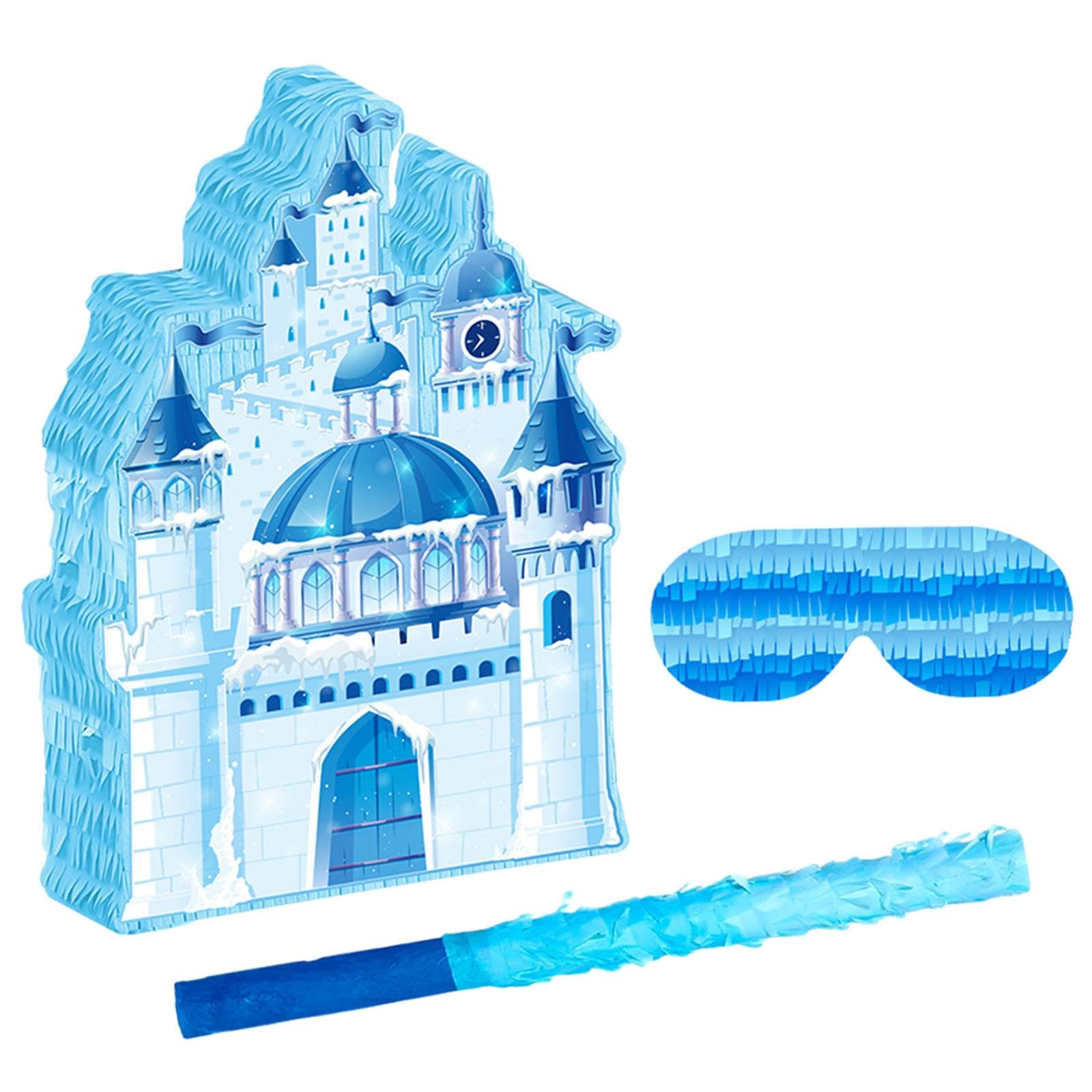 Sharplace Piñata a Tema Invernale con Castello, Attività per Feste con Bastone E Occhio, Articoli per Feste, Decorazioni Natalizie per Eventi di Carnevale
