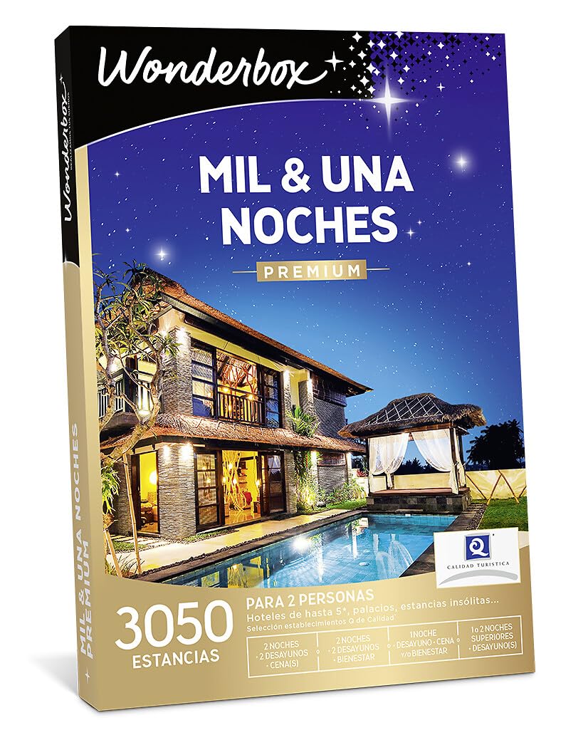 Wonderbox Caja Regalo - MIL & UNA NOCHES PREMIUM - una estancia con diferentes opciones a elegir entre 3.050 hoteles premium para dos personas.