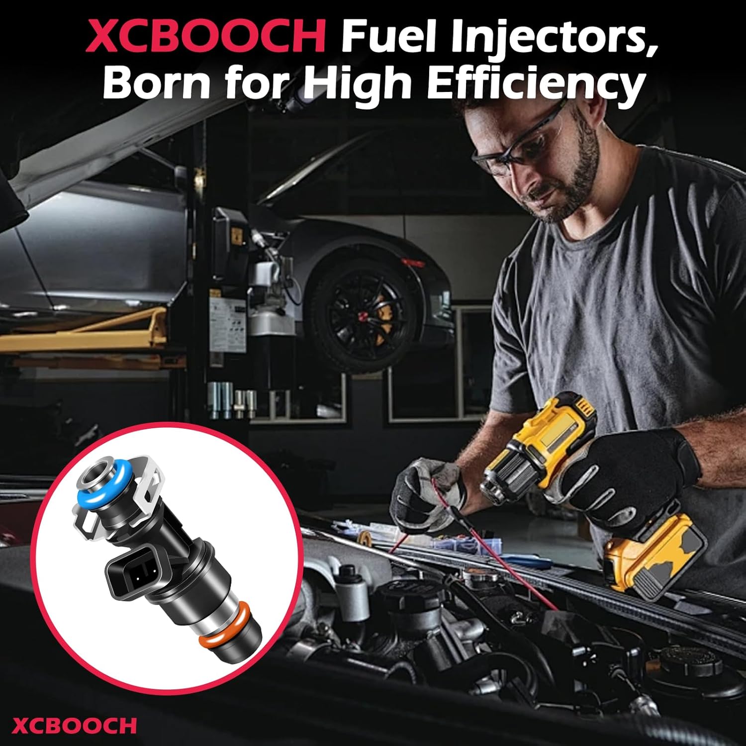 Fuel Injectors Set of 8 Compatible with Cadillac for Escalade, for Chevy for Express Silverado Suburban Tahoe, for GMC for Savana Sierra Yukon, Replace 17113553 FJ315 FJ10062