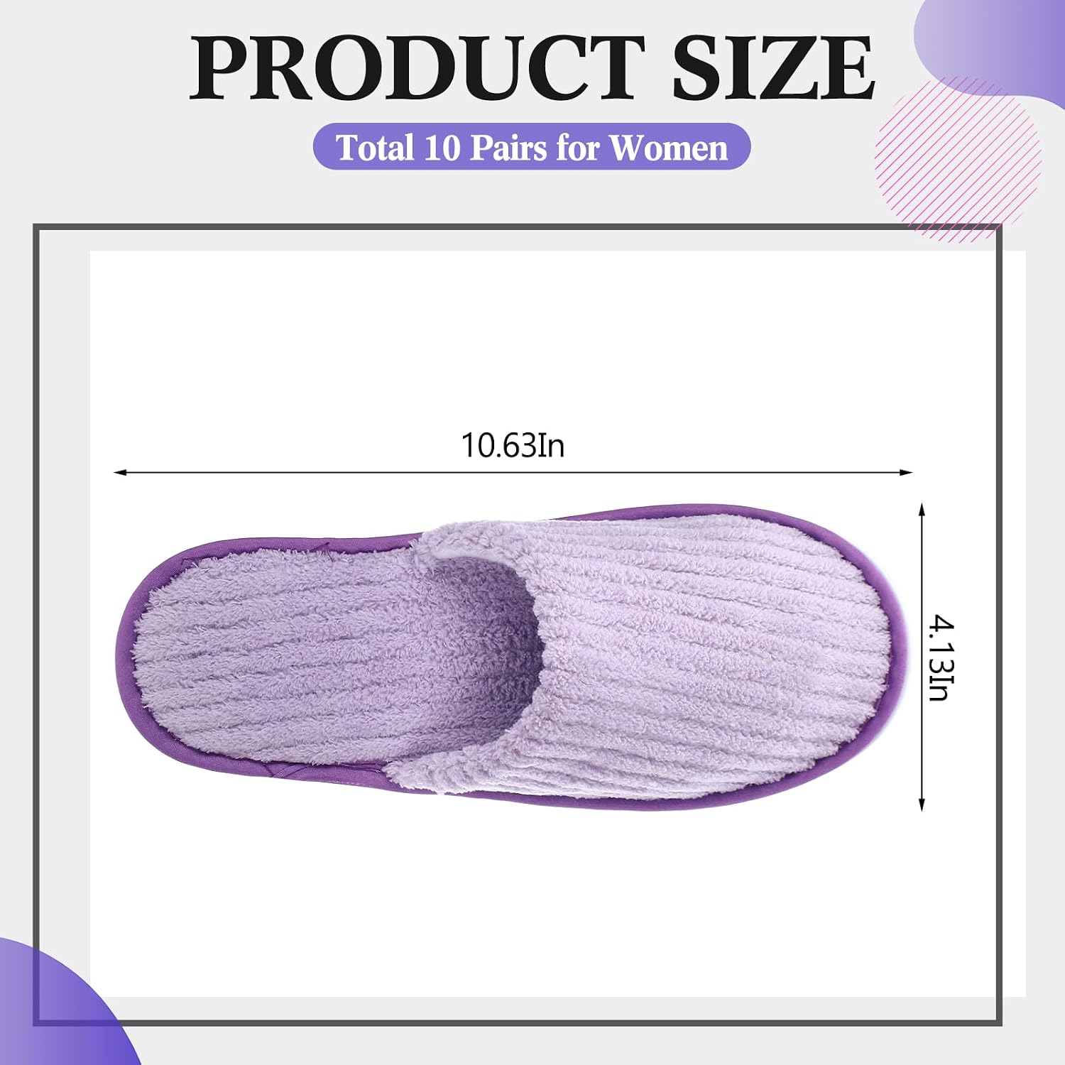 Zhehao 10 Pairs House Slipper for Guest Disposable Slippers Bulk