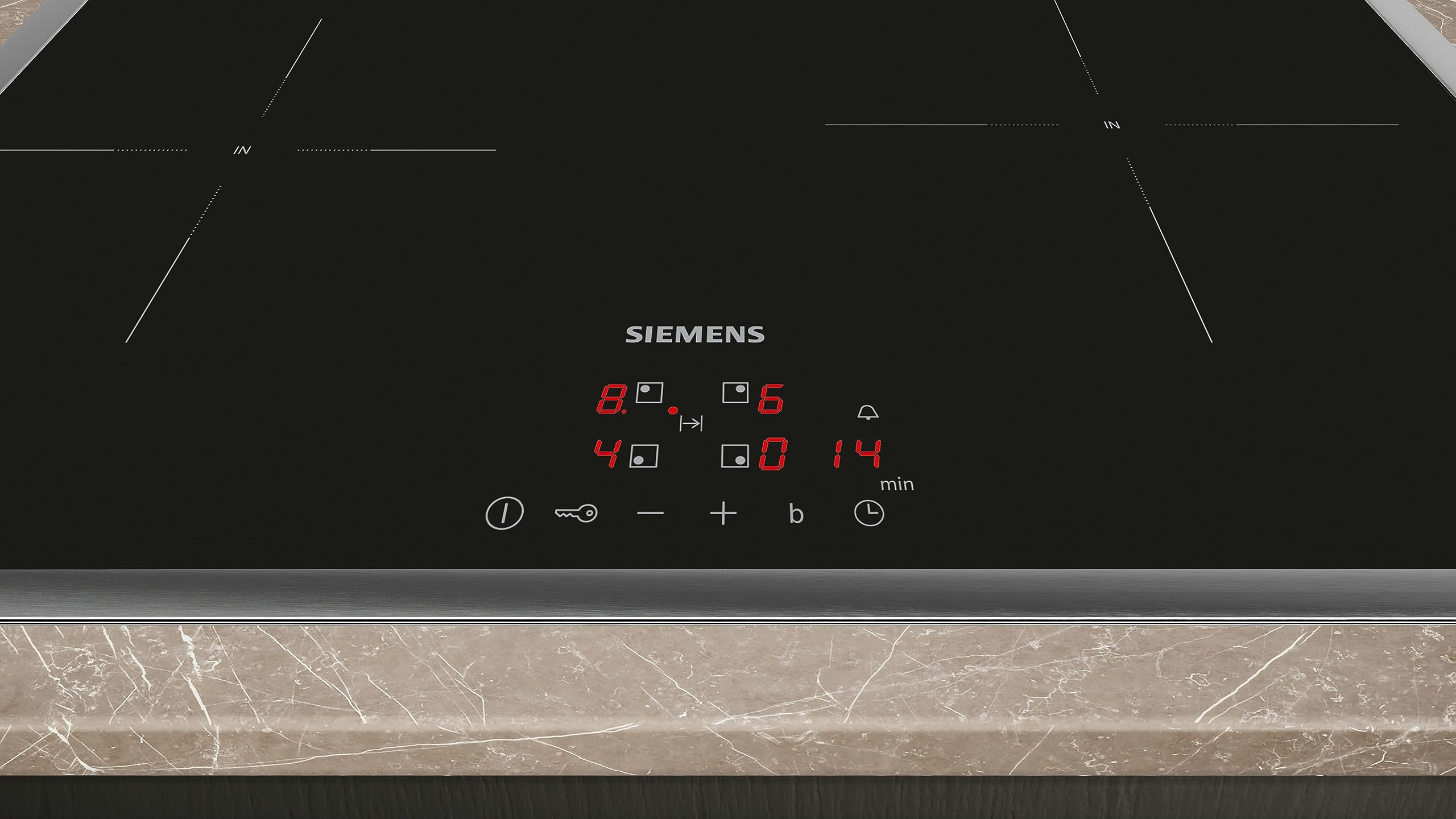 Siemens iQ300 Einbau-Herd-Set 60x60 cm Pyrolyse Hydrolyse Selbstreinigung Induktionskochfeld touchControl