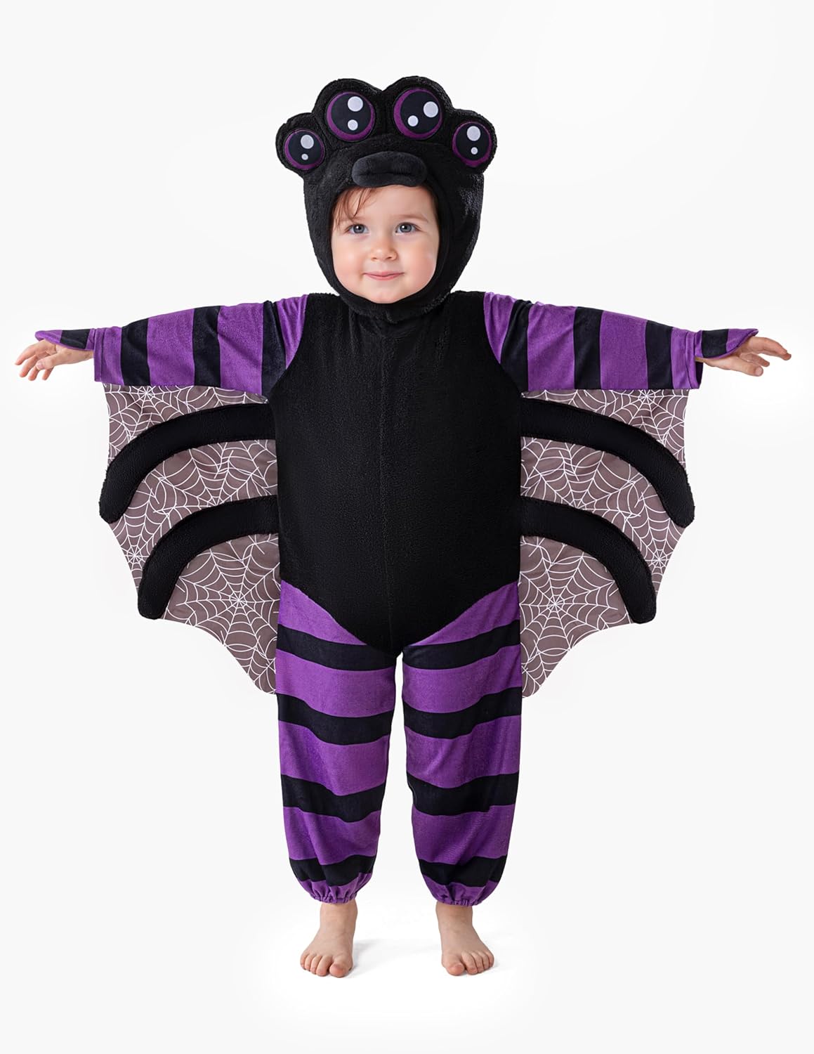 Spooktacular Creations Halloween Spider Costume for Kids, Cute Spider Costume for Boys, Halloween Role Play & Dress Up Medium (8–10 yrs)