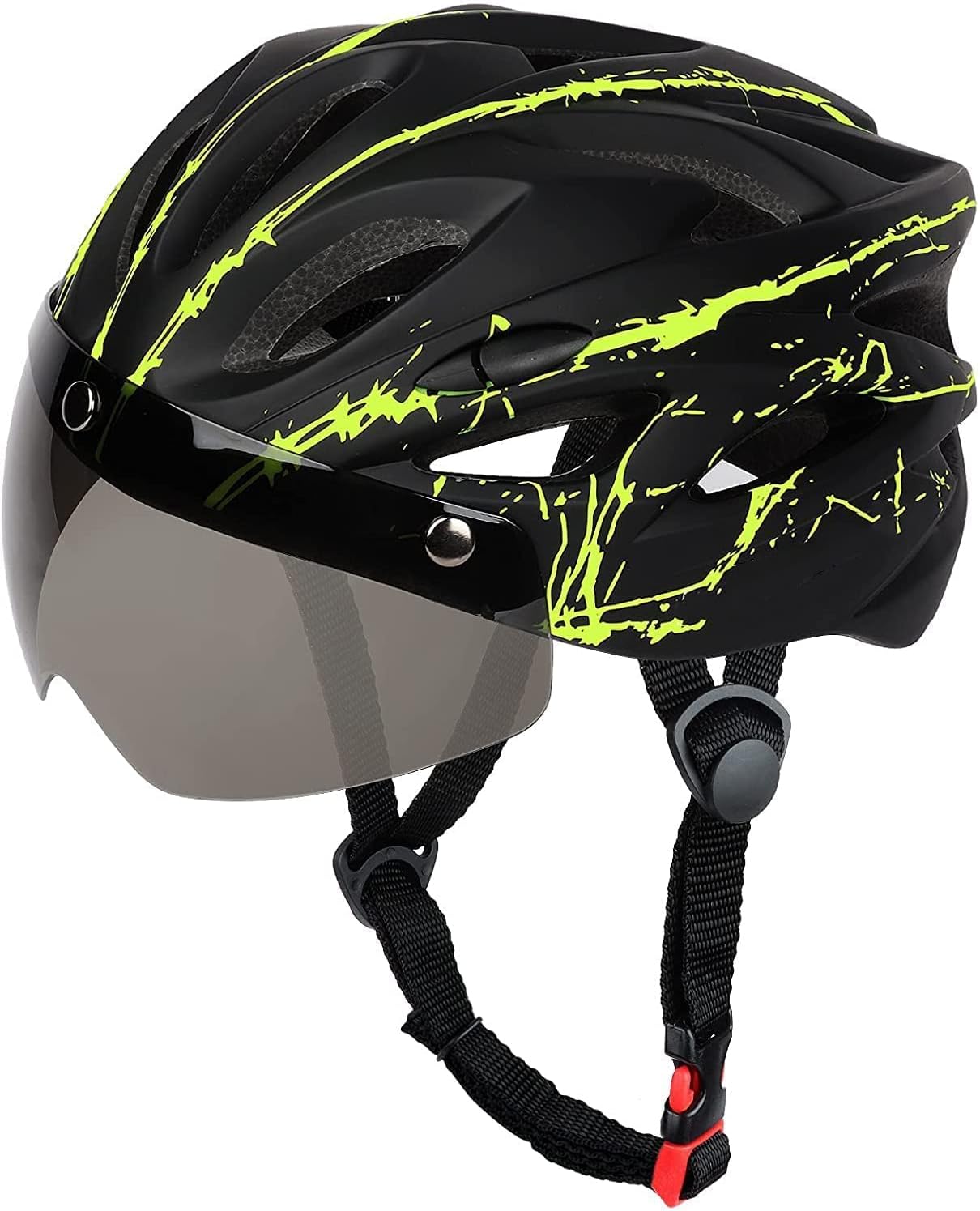 Linist Bicycle Helmet for Adult Men Women Bicycle Helmet with Detachable Visor & LED Rear Light, Road & Mountain Bike Helmet for Cycling