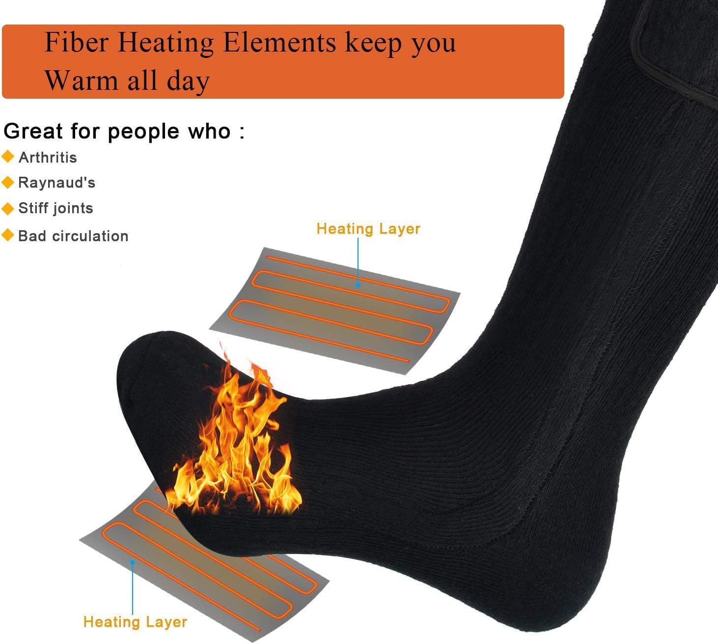 ALITERCY Heated Socks Battery Box