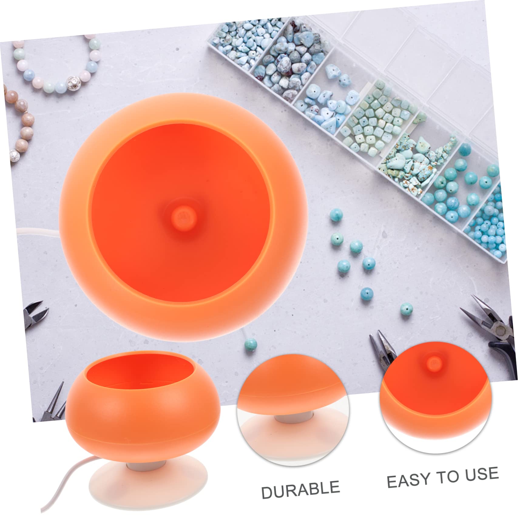 jojofuny 1 Set Electric Beads Spinner Craft Tool with Beading Bowl and Needle for DIY Jewelry Making Fast and Easy Bead Stringing for Craft Enthusiasts