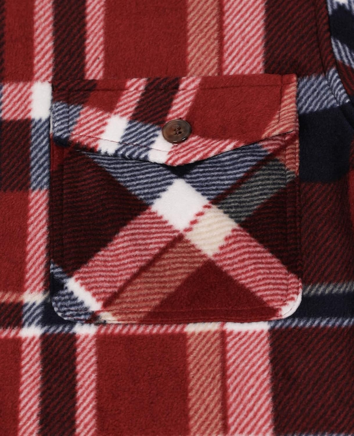 ThCreasa Mens Sherpa Fleece Lined Flannel Shirt Jacket Warm Button Down Plaid Shirt-Jac
