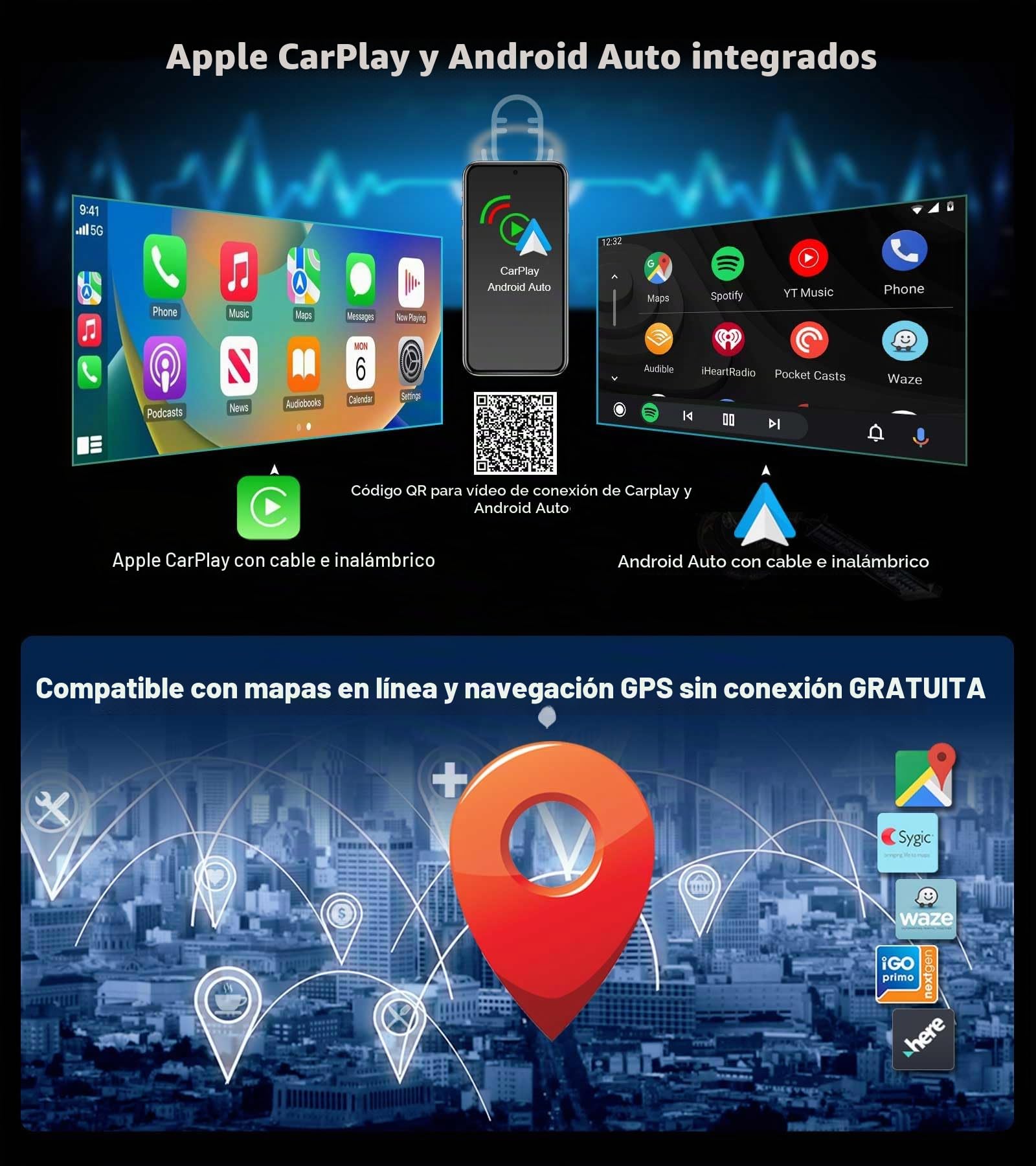 12,3" Pantalla 8-Core 8GB+128GB Android 14 Radio Coche Bluetooth GPS Navegador para BMW X3 F25 X4 F26 (2013-2017) NBT Soporta IPS Pantalla táctil iDrive CarPlay Android Auto WiFi 4G Canbus iDrive DSP