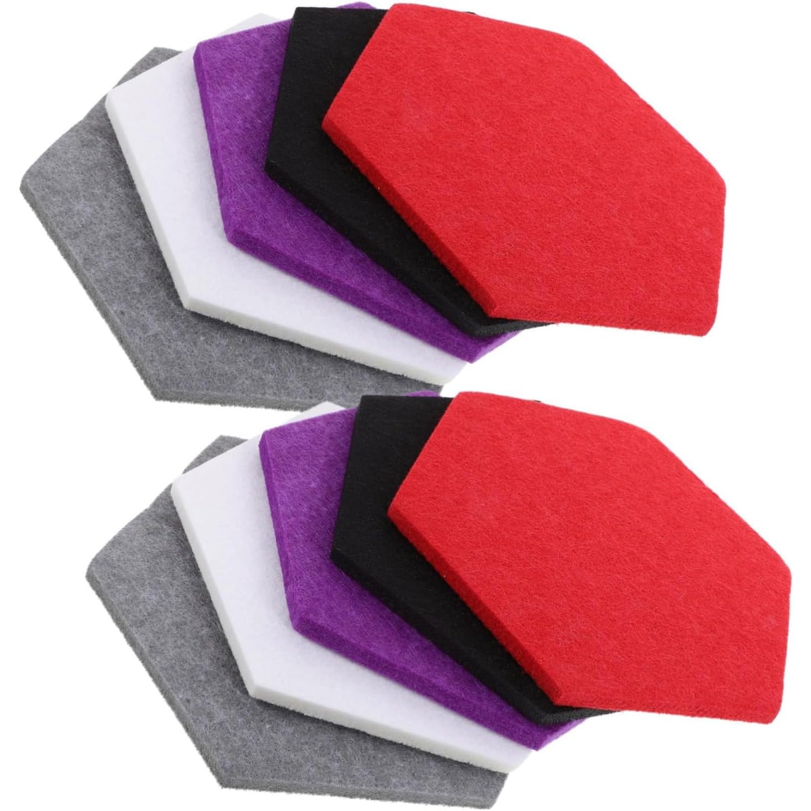 10pcs Hexagon Felt Tile Pin Board Self-Adhesive Wall Bulletin for School Office Home