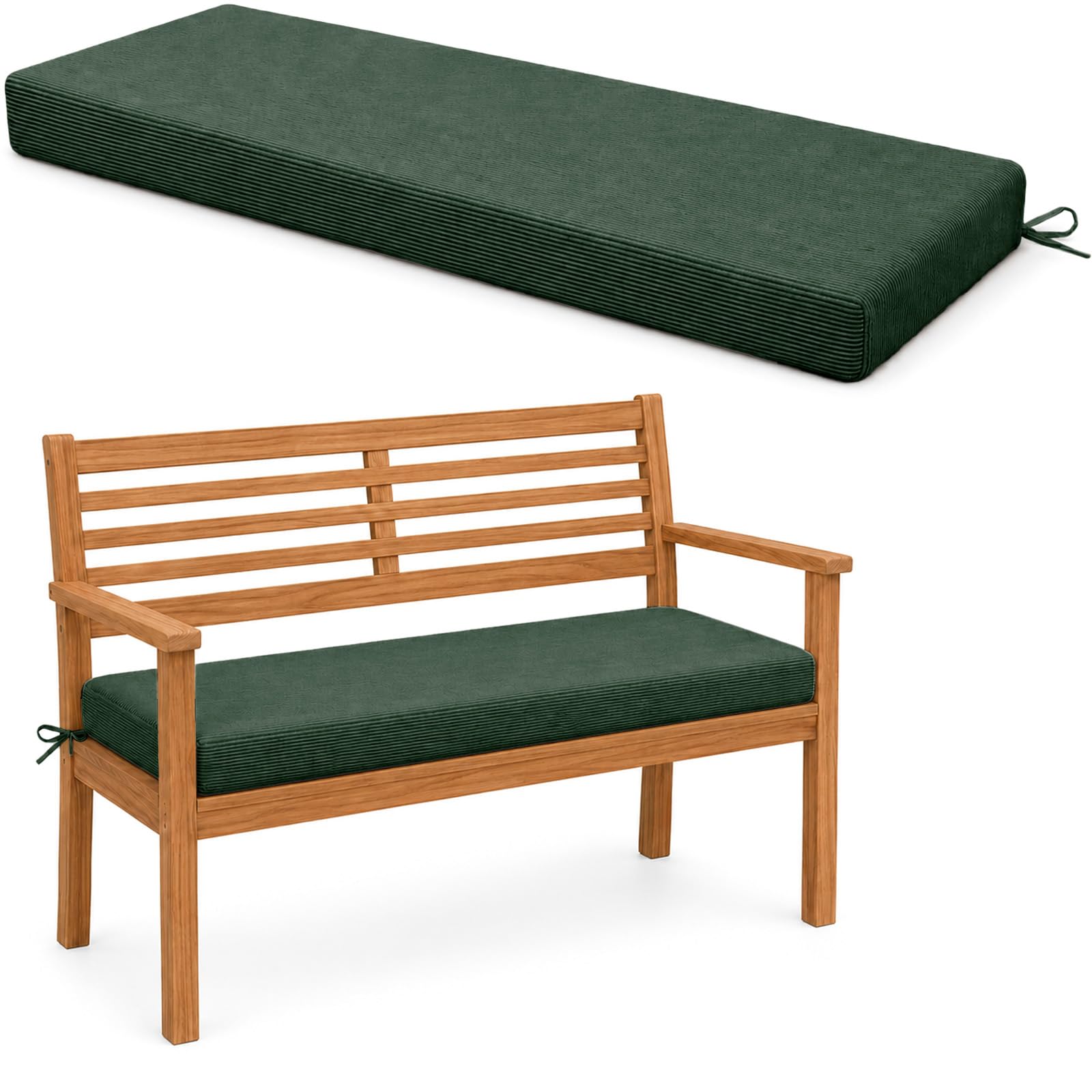Corduroy Bench Cushion – 2/3/4 seater Garden Bench Cushion Indoor/Outdoor