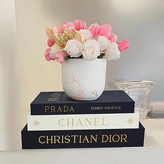 Set of 3 Linen Decorative Books for Home Decor,Chic Modern Faux Decor Book for Decoration,Aesthetic Books for Coffee Table/Bookshelf/Mantel Decor,Photo Storage or Keepsake Box(Black)