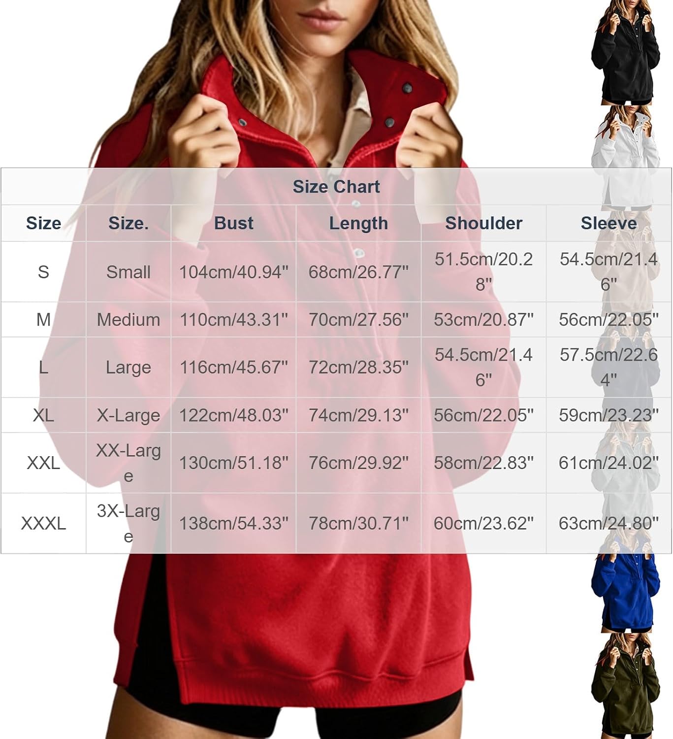 Women's Stand Neckline Pullovers Loose Long Sleeve Sweatshirts