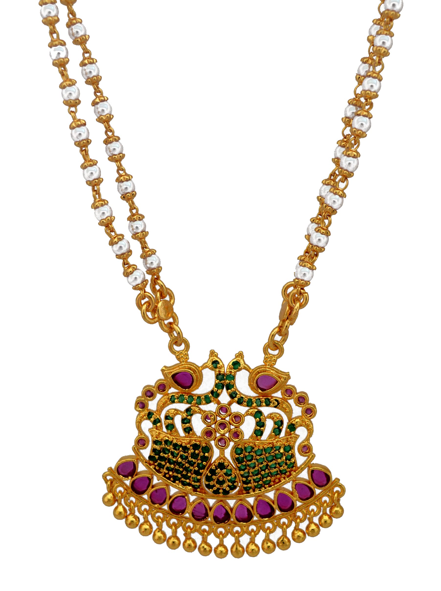 See full amazon price history chart for Radhas Creations short double line pearl chain NECKLACE with ruby and emerald pendant one gram gold for women and girls no.982 Radhas Creations short double line pearl chain NECKLACE with ruby and emerald pendant one gram gold for women and girls no.982 (B09Q1XHFSK) Amazon Price History, Amazon Price Tracker