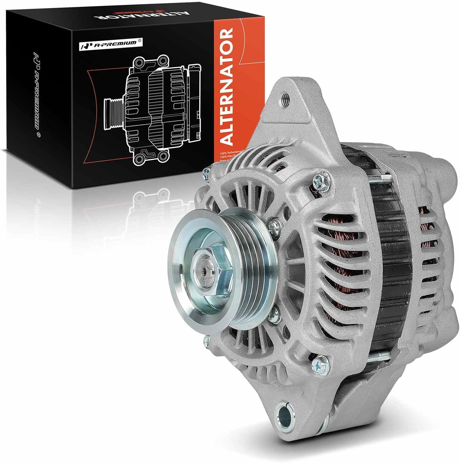 A-Premium Alternator Compatible with Suzuki SX4 2007 2008 2009 2.0L, 12V 80A 5-Groove Pulley Clockwise, Replace# 3140080J10, A005TG1191