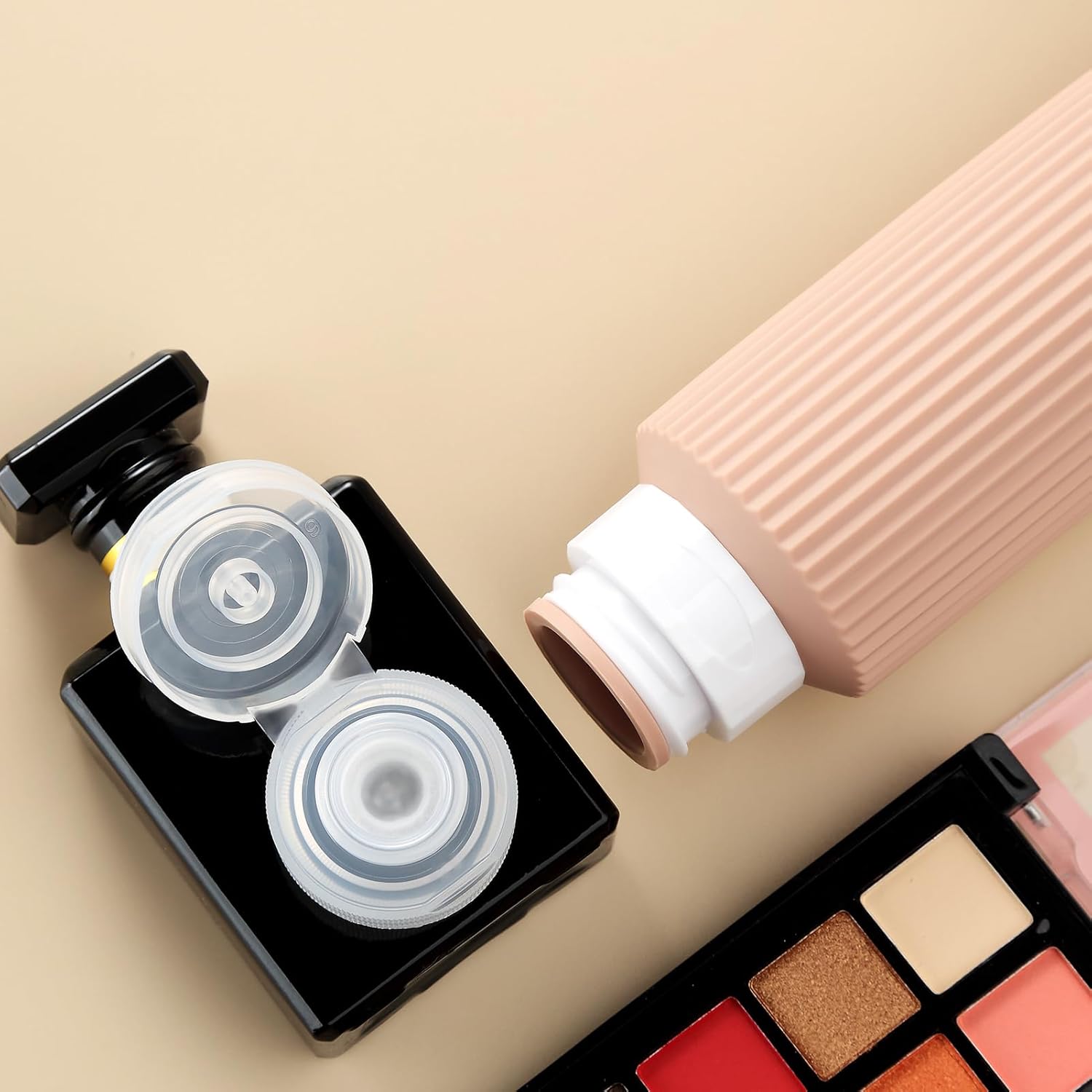 Travel Bottles for Toiletries, Large 6oz Travel Size Containers, BPA Free Leak Proof Tubs Refillable Liquid Accessories with Toiletry Bag for Cometic Shampoo and Lotion Soap (4 Pack) - Image 5