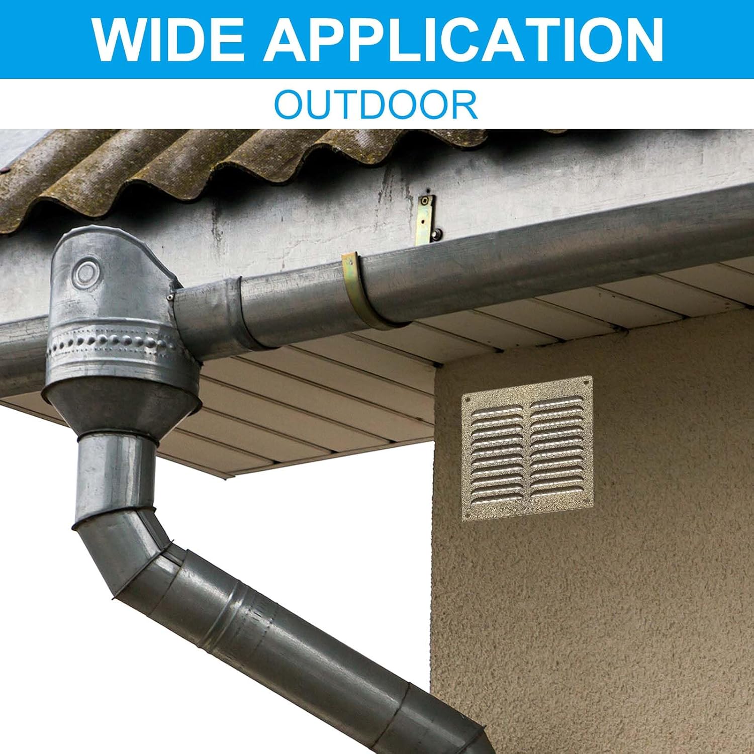 PATIKIL 12x16 Inch Stainless Steel Vent Cover, Screen Air Grille Ventilation Cover HVAC Louvered Grill Built-in Mesh for Home Kitchen Fireplace Bathroom Wall Ceiling, Silver