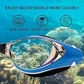 WAVE Nearsighted Swim Goggles, Shortsighted Optical Swimming Goggles No Leaking Anti Fog UV Protection for Adult Men Women Youth