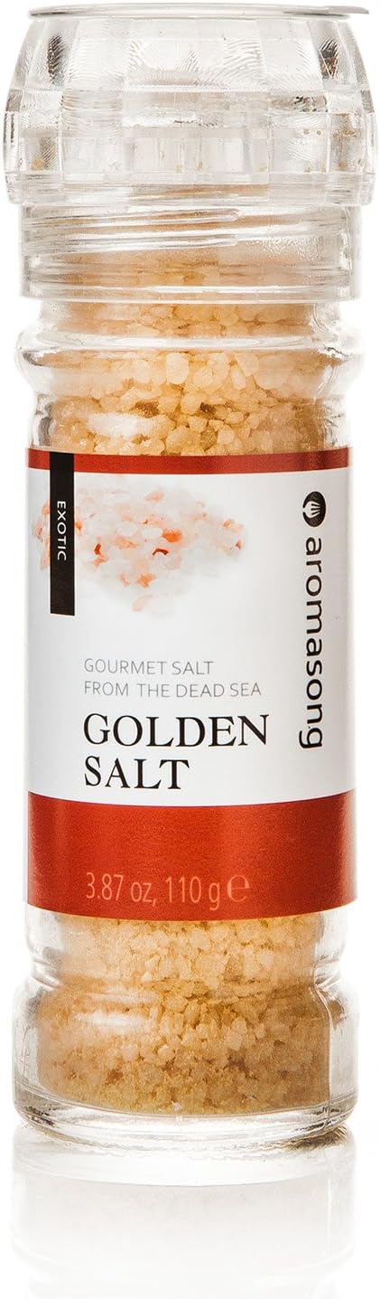 Natural Flavored Cooking Salt From the Dead Sea From Aromasong (Golden Salt)