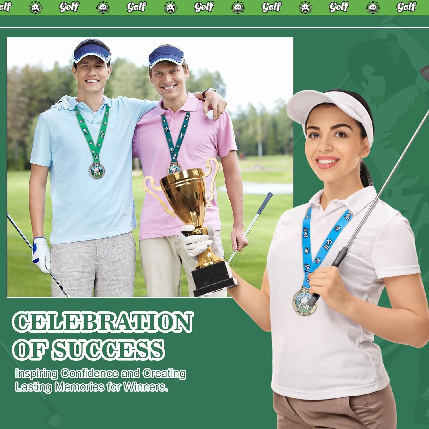 2.8 in Award Medal 1st 2nd 3rd Place Trophy with Ribbon Large Gold Silver Bronze for Tournaments Field Games Family