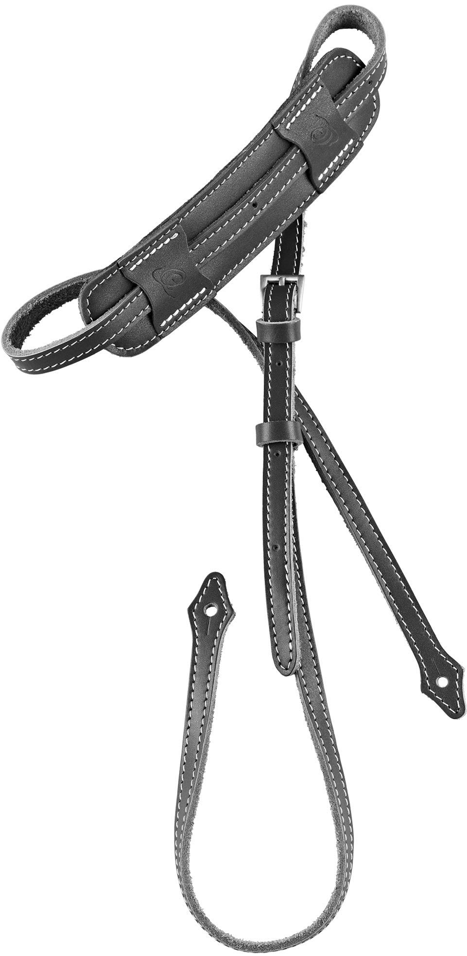 ORTEGA Correa de cuero deluxe para Mandolina Longitud 1700 mm, 66.92", Ancho 15 mm, 0.59", Ancho parte del hombro 55 mm, 2.17" - Negro, OSMDLX-BK