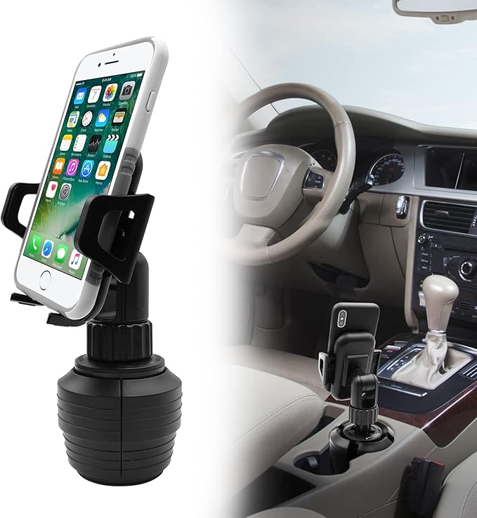Macally Cup Holder Phone Mount, [Upgraded] Cell Phone