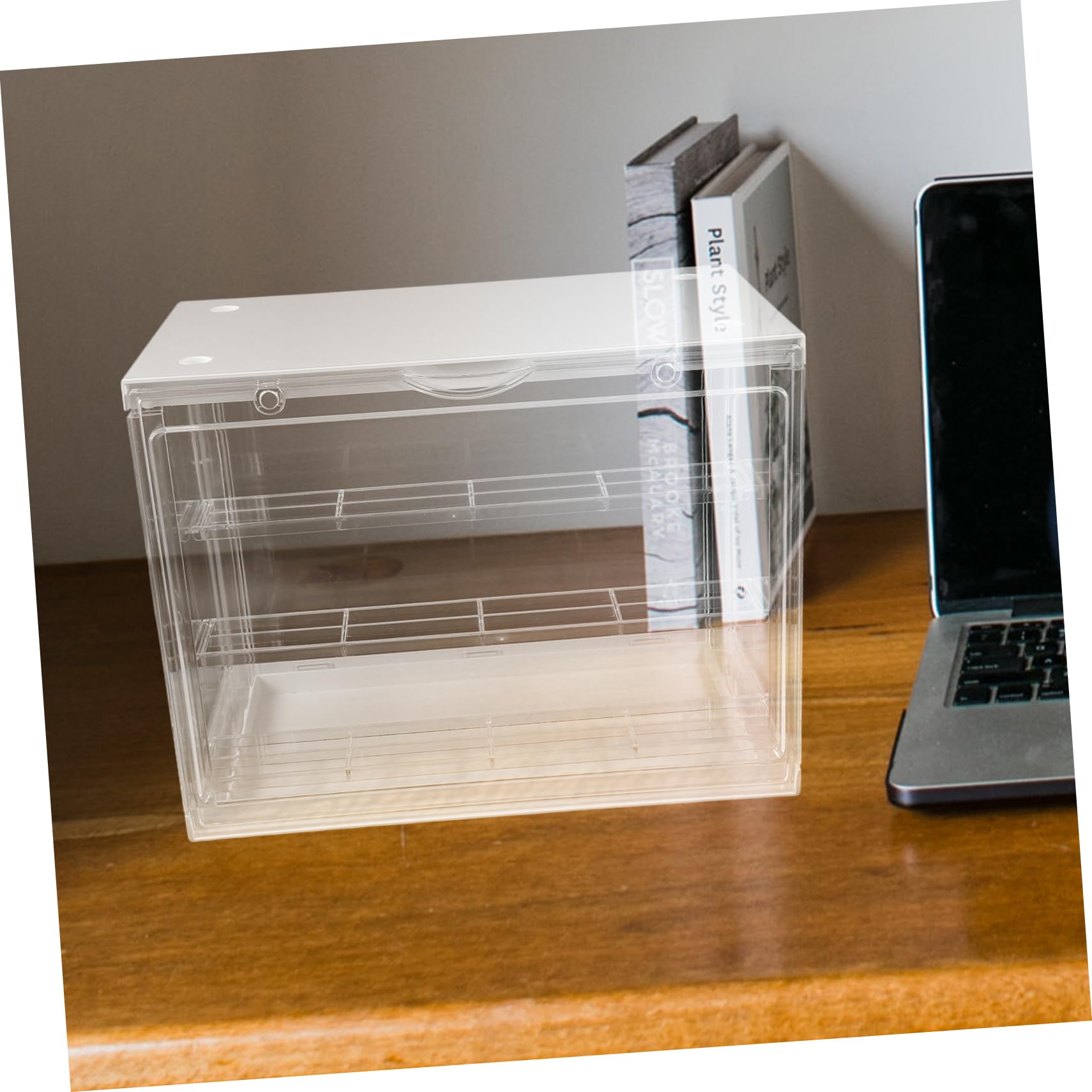 Kisangel 3-lagige Durchsichtige Puppenbox aus Abs Moderner Schaukasten zur Aufbewahrung und Präsentation von Sammelfiguren für Wohnkultur