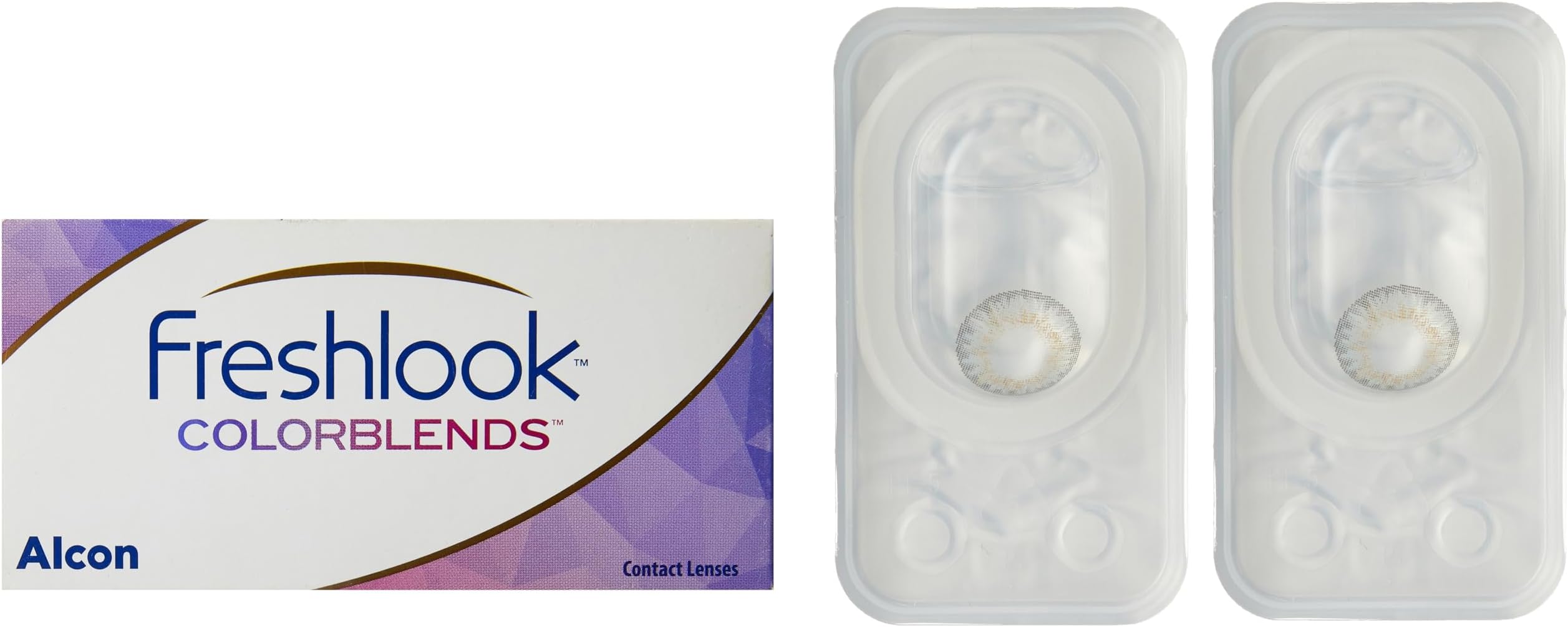 ALCON Freshlook Colorblends Contact Lens With Lens Case&Solution-2 Pieces(-0.75,Gray)