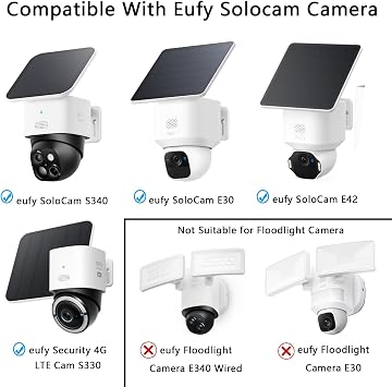 メタルコーナーマウント Eufy Security SoloCam S340、E30カメラ、Eufy投光器カメラE340有線、E30、S330、PTZカメラ1個に対応