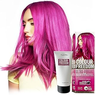 Knight & Wilson Colour-Freedom 150ml Magenta Dream Purple Semi-Permanent Hair Colour - Ultra-Vibrant Vegan Friendly Colour Mask with Shine Booster Complex - Ammonia Free Colour Lasts Up To 6-10 Washes