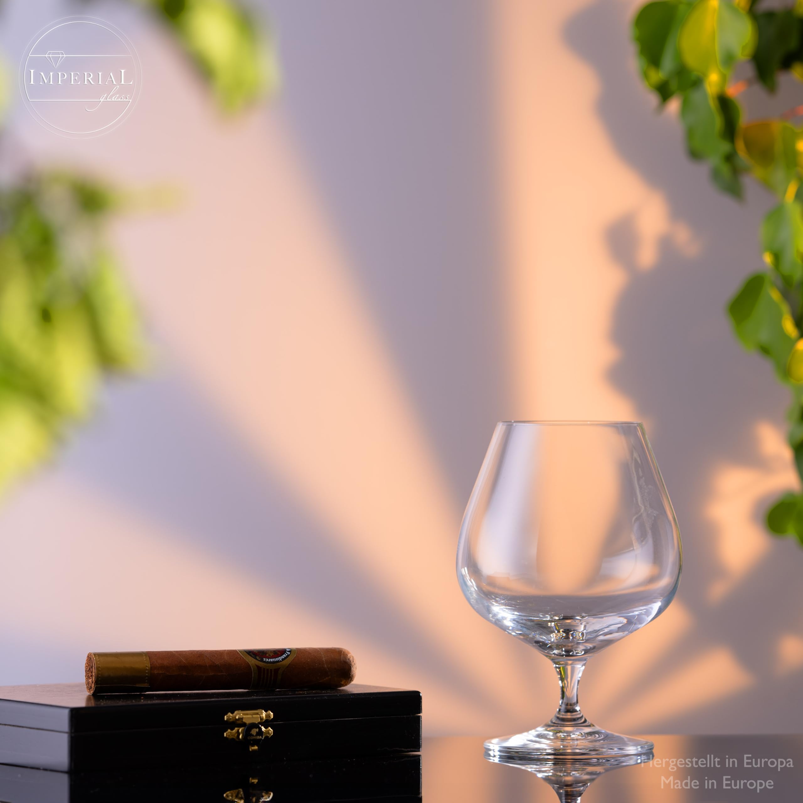Cognacgläser 550ml Volumen 6er Set große Cognac Schwenker aus Crystalline Glas bauchige Gläser spülmaschinenfest