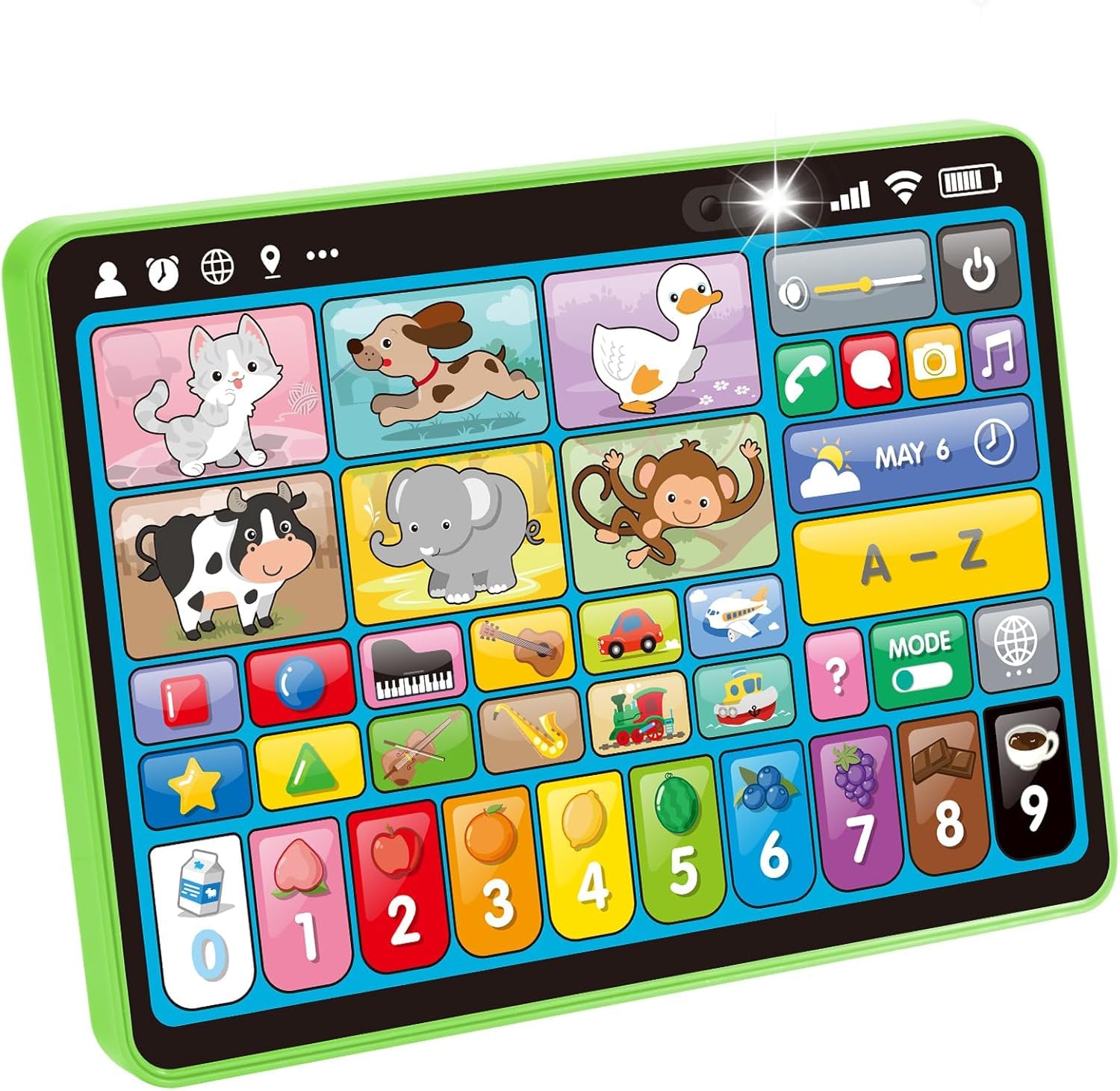 hahaland Tablet Educativo Bambini 1 Anno, Gioco Musicale Interattivo Senza Schermo con Suoni, Numeri, Animali e Piano, Regalo per Bambino e Bambina 1 2 Anni, in Italiano e 4 Lingue