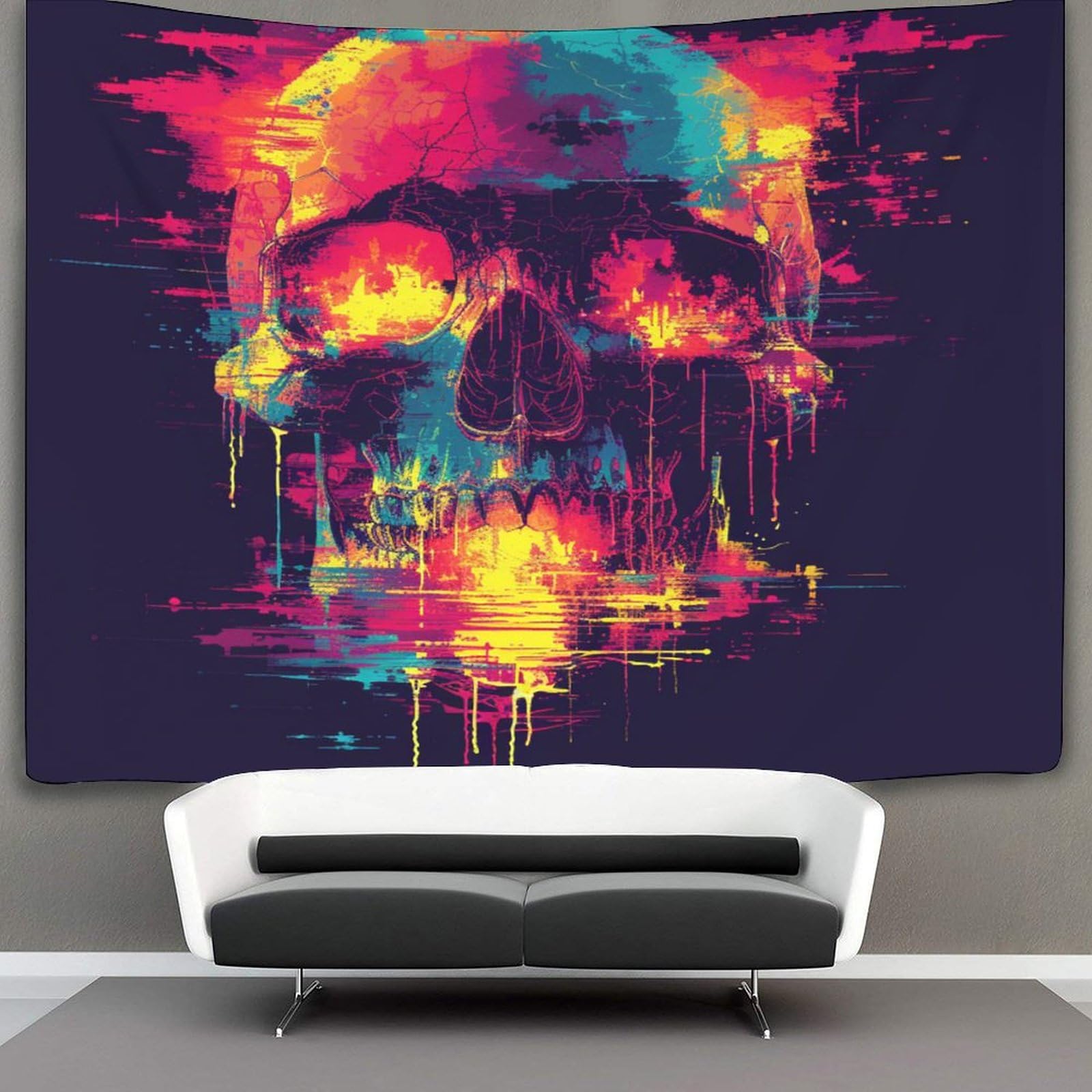 Vfklzcnyr Style-1 3D Skull Print Wall Blanket Home Decoration Bedding Poster Wall Art Tapestry Tapestry Wall Hanging Soft Polyester For Bedroom Living Room Dorm Home Decorations 70Cmx100cm