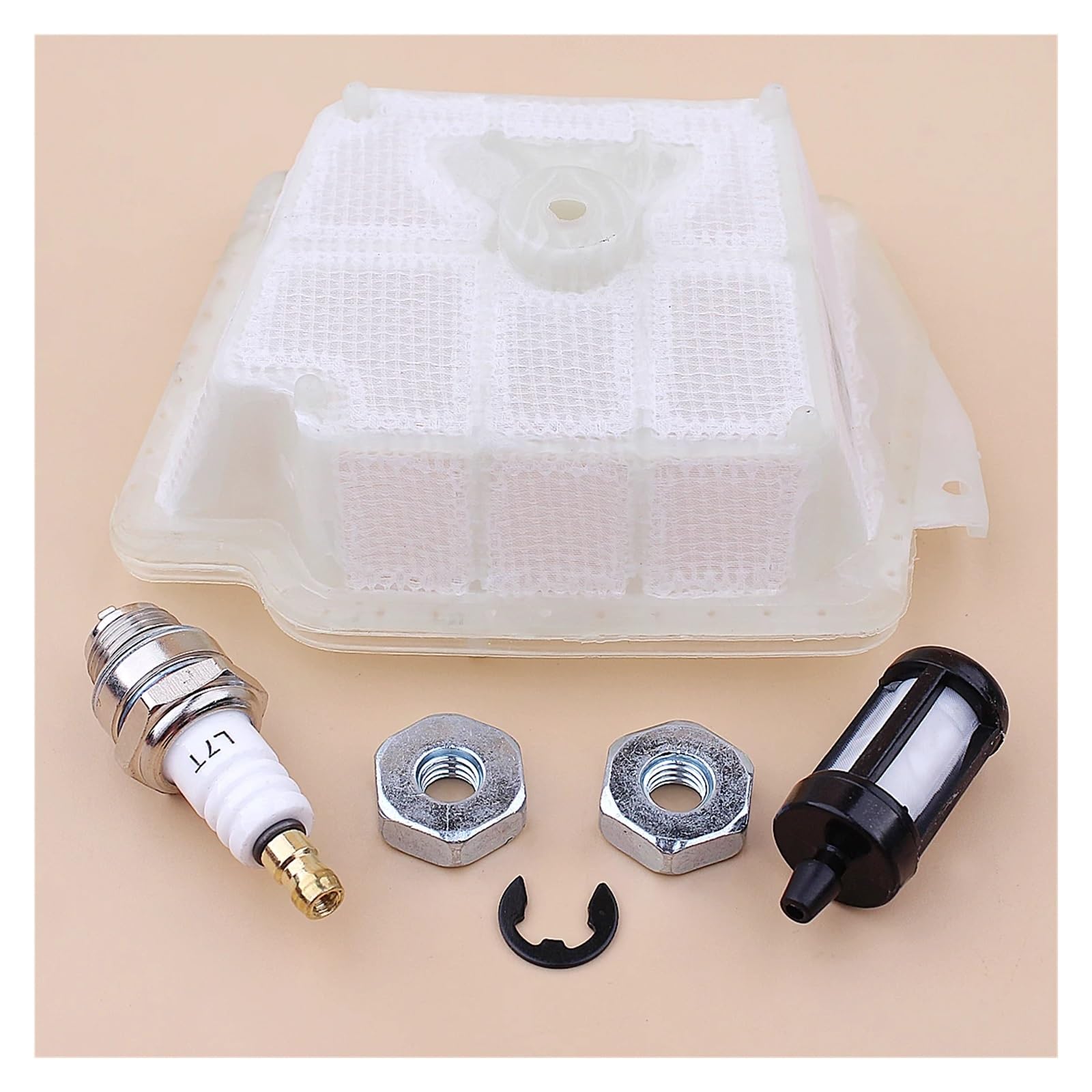 Kit de bujías y Tuercas de Barra de Filtro de Aire for Motosierra MS341, MS361, MS 341, 361, repuestos for Motosierra de Gasolina