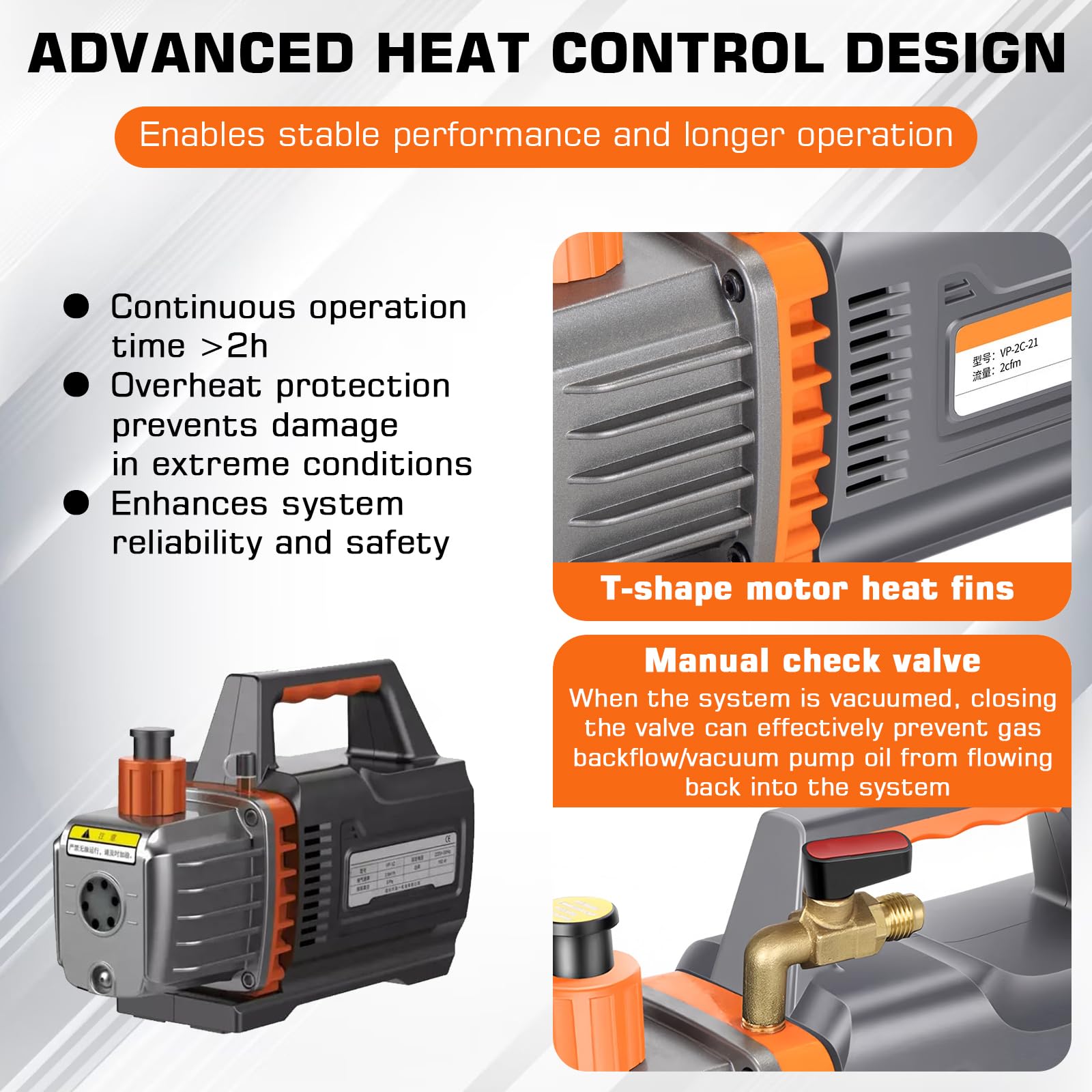 Pompa per vuoto compatibile con batteria Mak-ita da 18 V, pompa a bassa pressione a 1 livello, 2CFM, 1/4HP, 5PA tester per vuoto per strumento aria refrigerante HVAC AC, degasaggio in resina