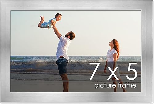 Miniatura 167 de Marco de 28 x 36 pulgadas de madera de peltre plateado con plexiglás acrílico UV, parte trasera de tablero de espuma y accesorios incluidos