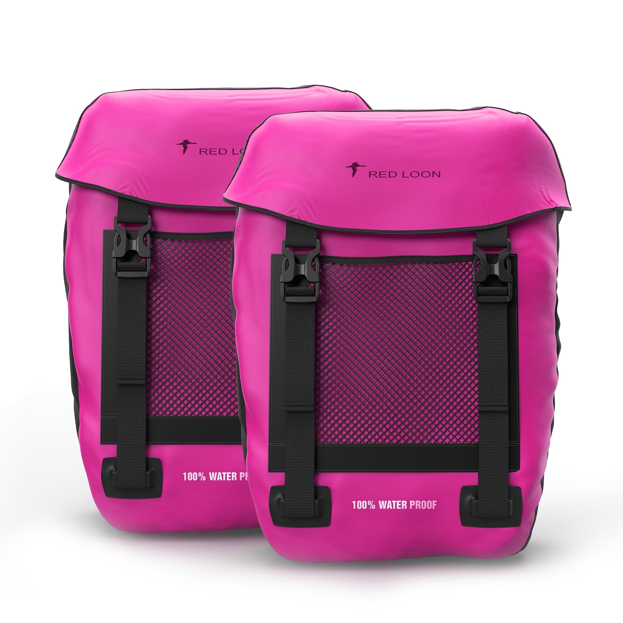Red Loon wasserdichte Fahrradtasche Gepäckträger robuste Fahrradtasche hinten Gepäckträger - Fahrradtaschen für Gepäckträger ebike - regenfeste Fahrradtasche Gepäckträger E-Bike - Pink