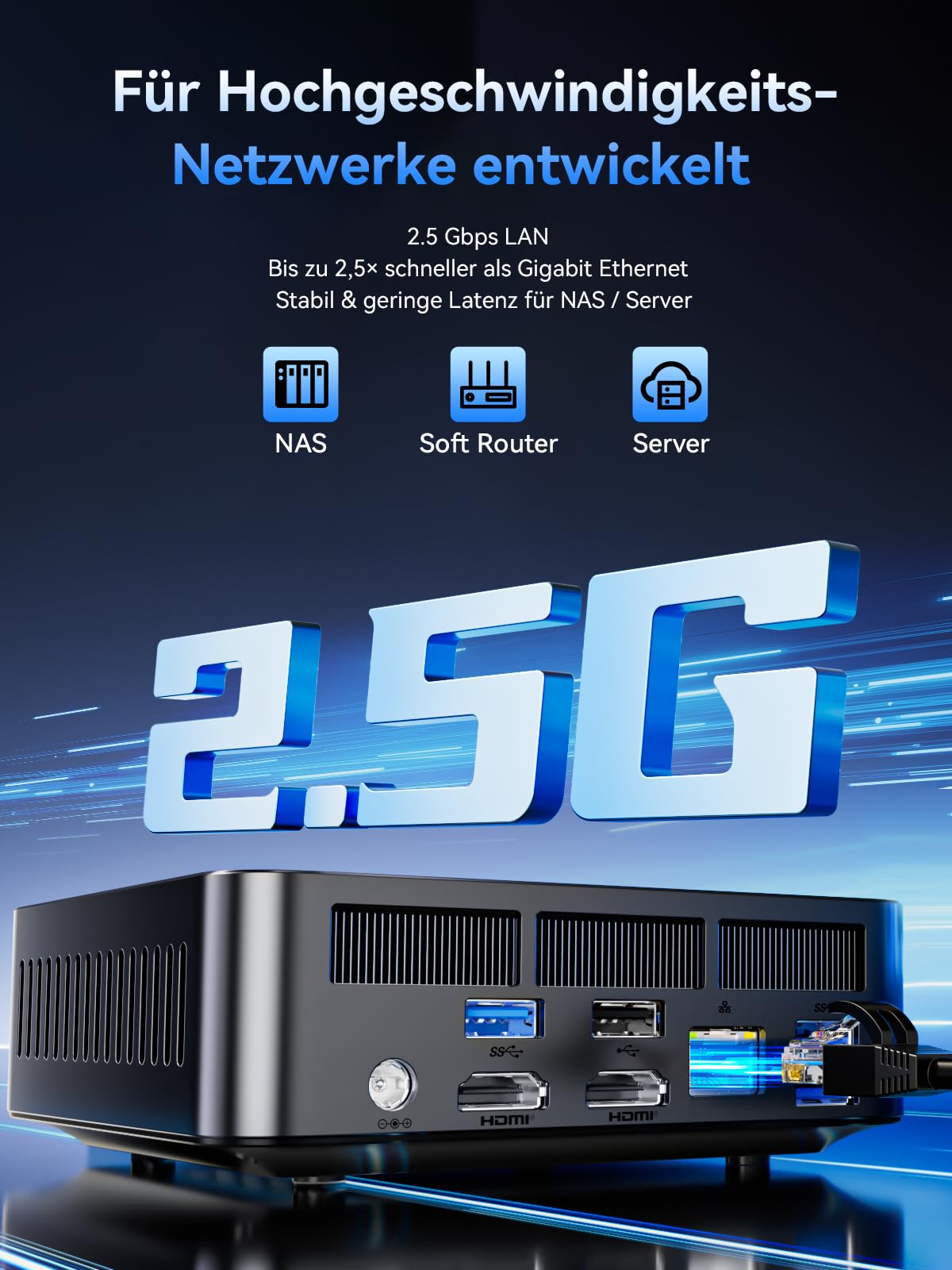 GMKtec K17 AI Mini PC, Intel Core Ultra 5 226V (bis zu 4,5 GHz), 16 GB LPDDR5X 8533 MT/s, 512GB PCIe 4.0 SSD, 97 Tops AI, Intel Arc 130V, Dual M.2 (Gen5+Gen4), USB4, 8K Triple Display, WiFi 6E