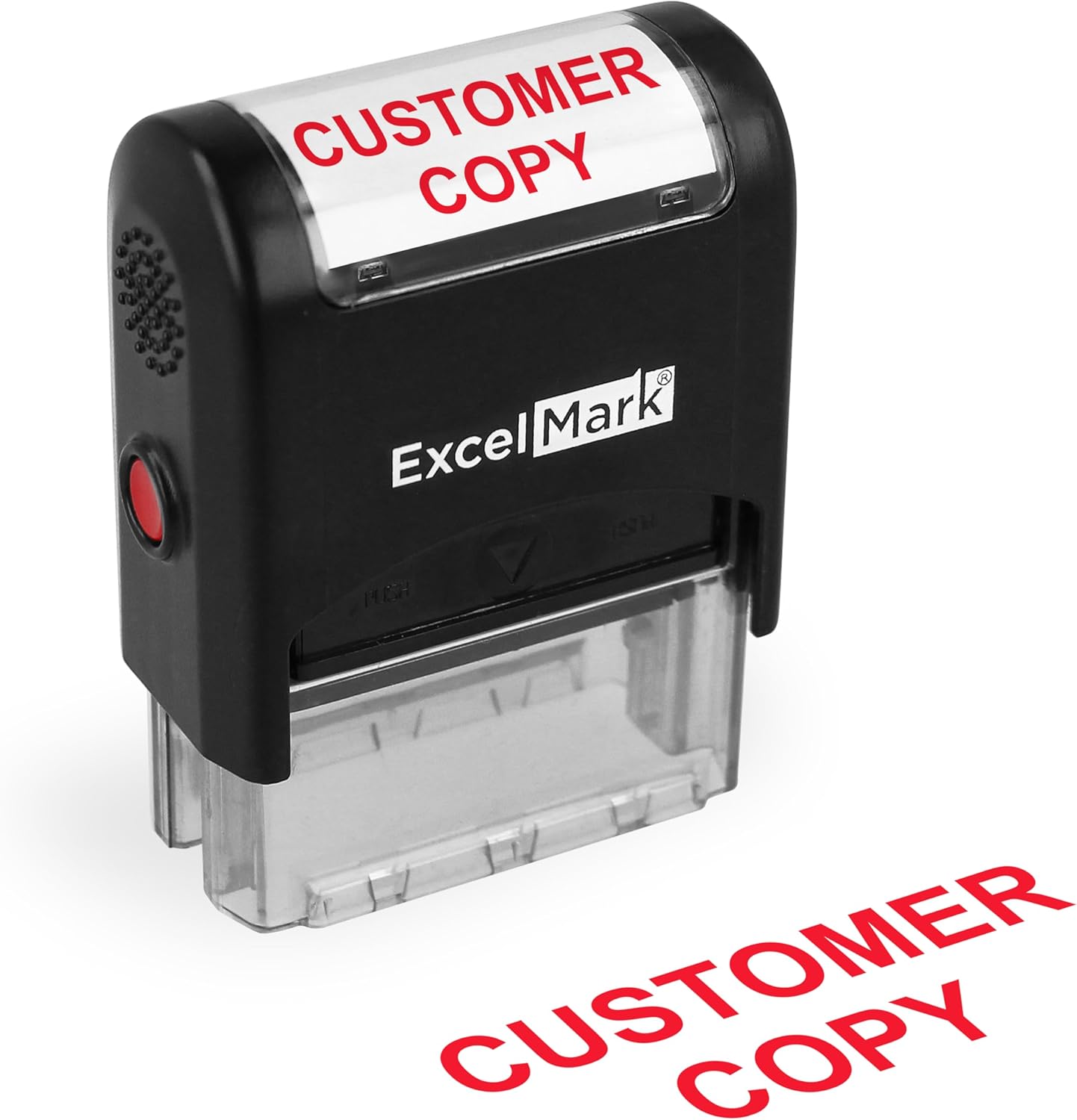 ExcelMark Customer Copy Self Inking Rubber Stamp - Red Ink