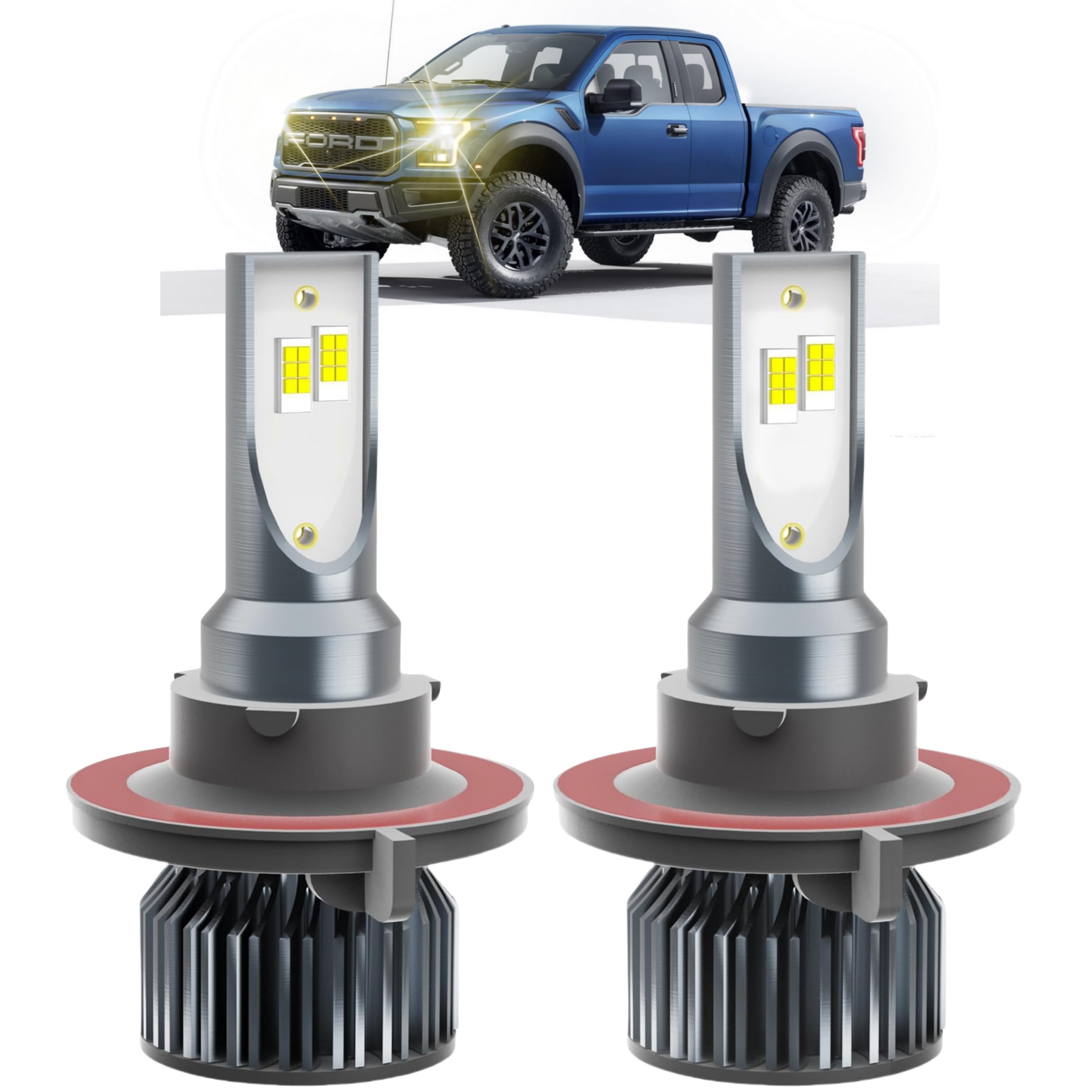 F150 Dedicated Accessory,Fit for 1994 1995 1996 1997 1998 1999 2000 2001 2002 2003 F150,9007 Hi Lo Beam,Plug and Play,No Errors,Pack of 2