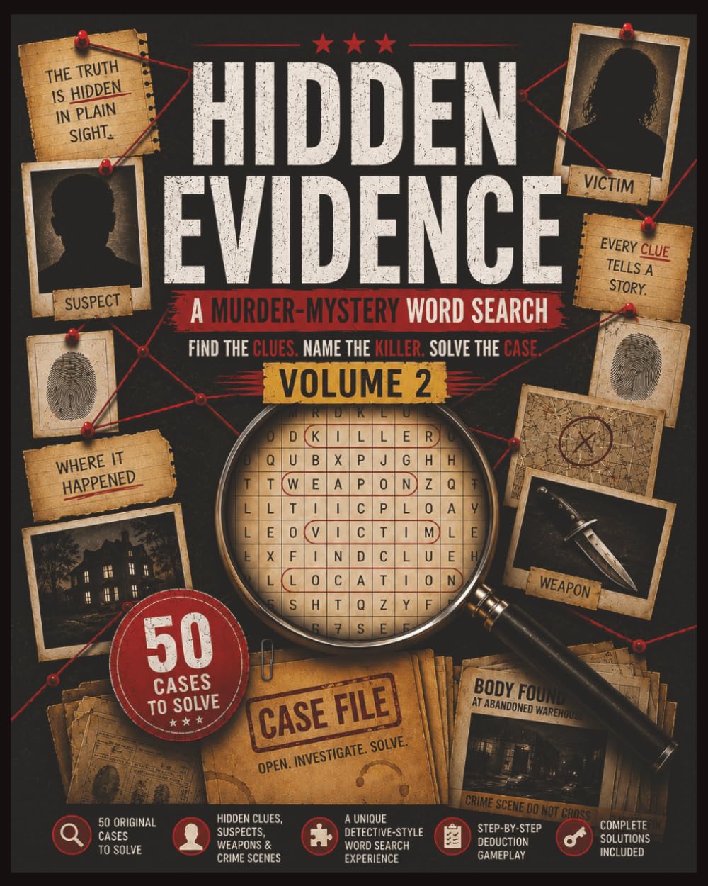 Hidden Evidence Volume 2: A Murder-Mystery Word Search (Hidden Evidence Murder-Mystery Word Search)