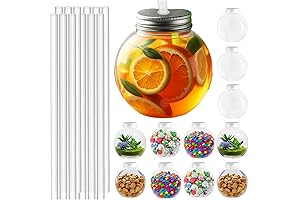 12 Pack Plastic Fishbowl Glasses for Parties - 16.9 oz Small Fishbowl...