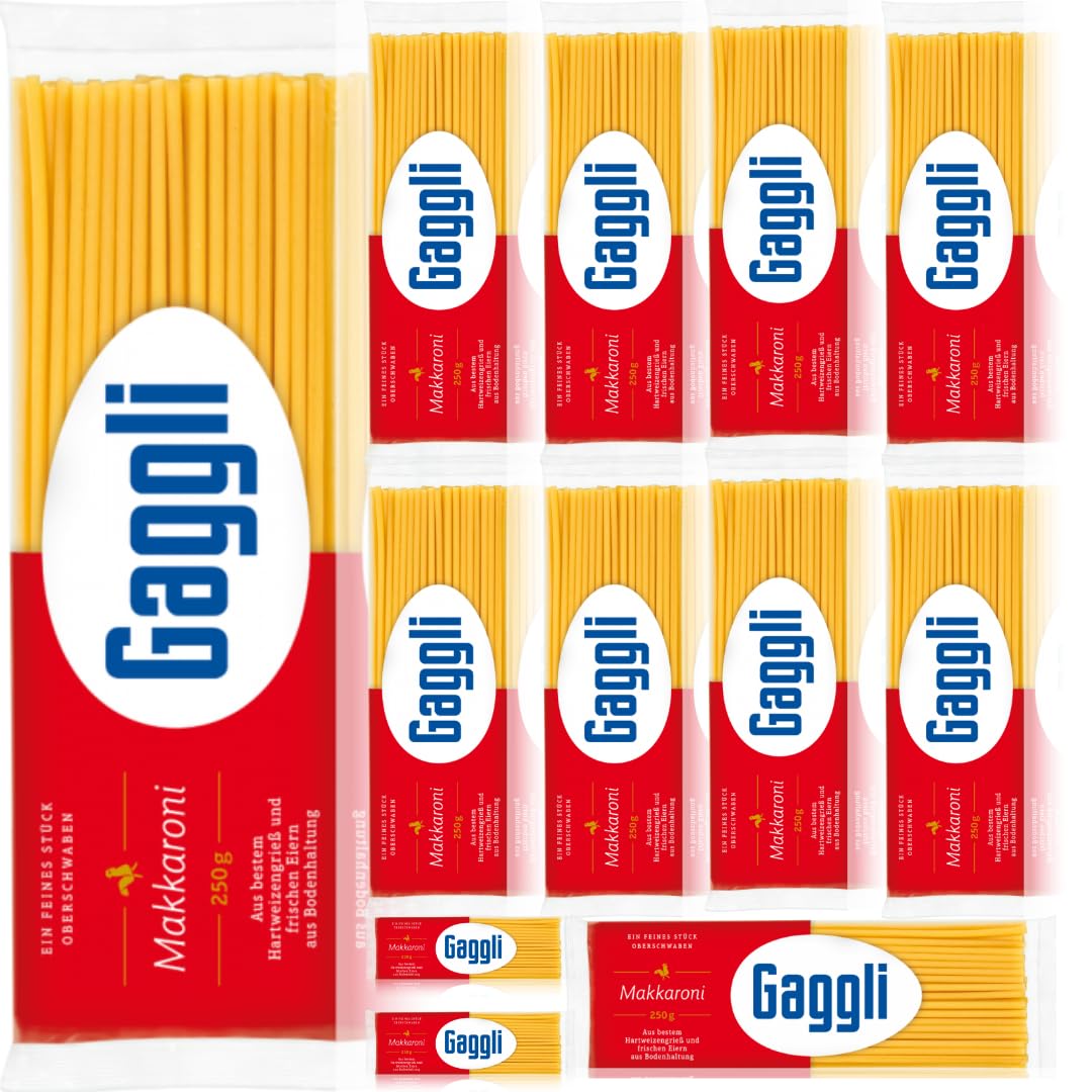 Gaggli Makkaroni Nudeln pasta nudeln 250 gramm x 12 Stück