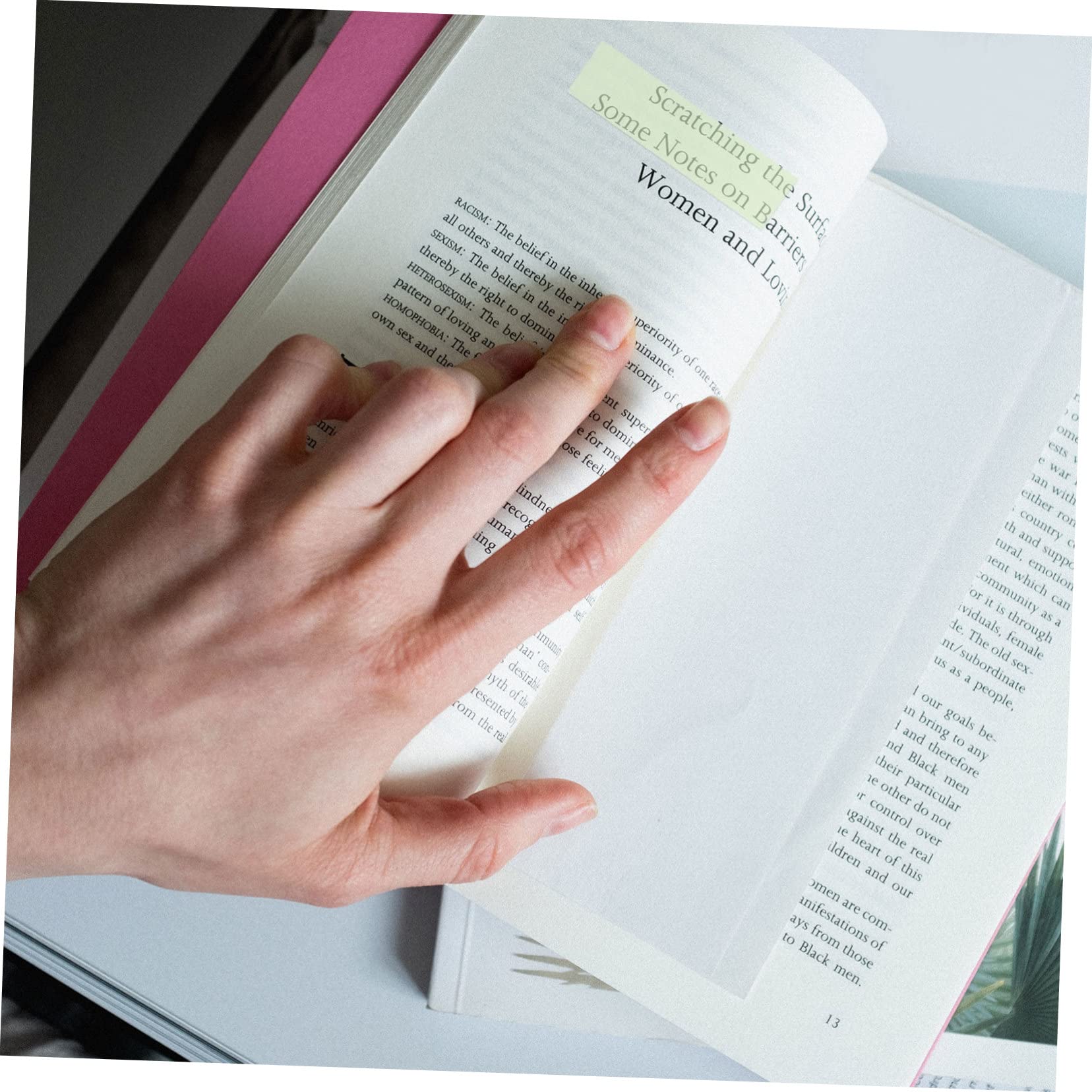 NUOBESTY 5pezzi Etichette Adesive Per Segnalibri Trasparenti e Fluorescenti Per Studenti e Insegnanti Per e Organizzazione e Documenti