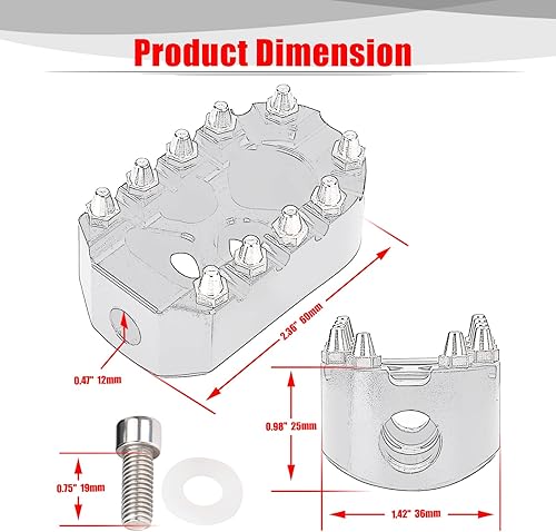 Miniatura 4 de Goldfire Piña de cambio de motocicleta moleteada con engranaje antideslizante 360 Roating MX Chopper Bobber Style para H-D Touring Softail Sportster