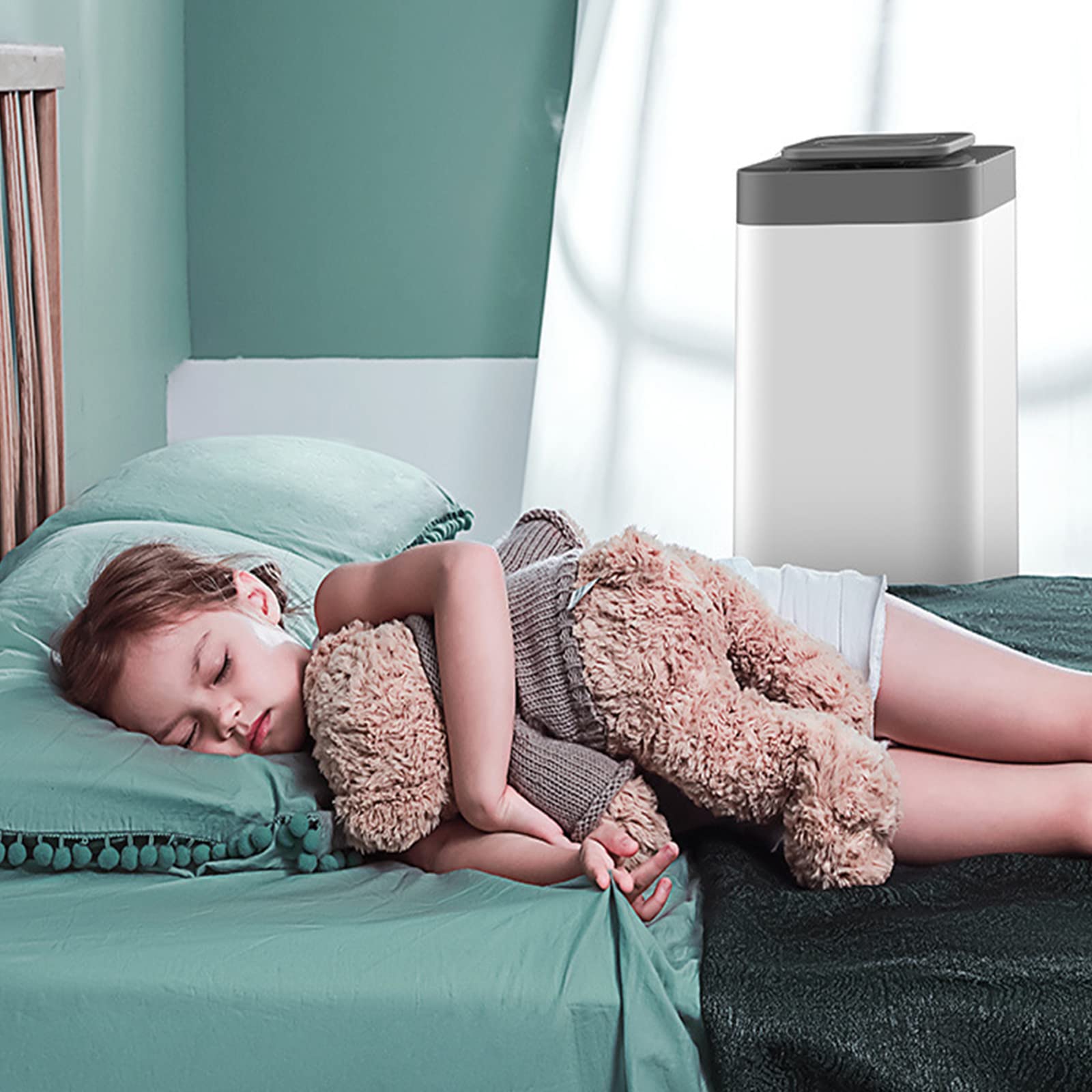 Umidificatore, Umidificatore Portatile di Grande capacità da 13 Litri con Funzione Ultra silenziosa e di spegnimento Automatico per casa, Cucina, Camera da Letto, Bagno