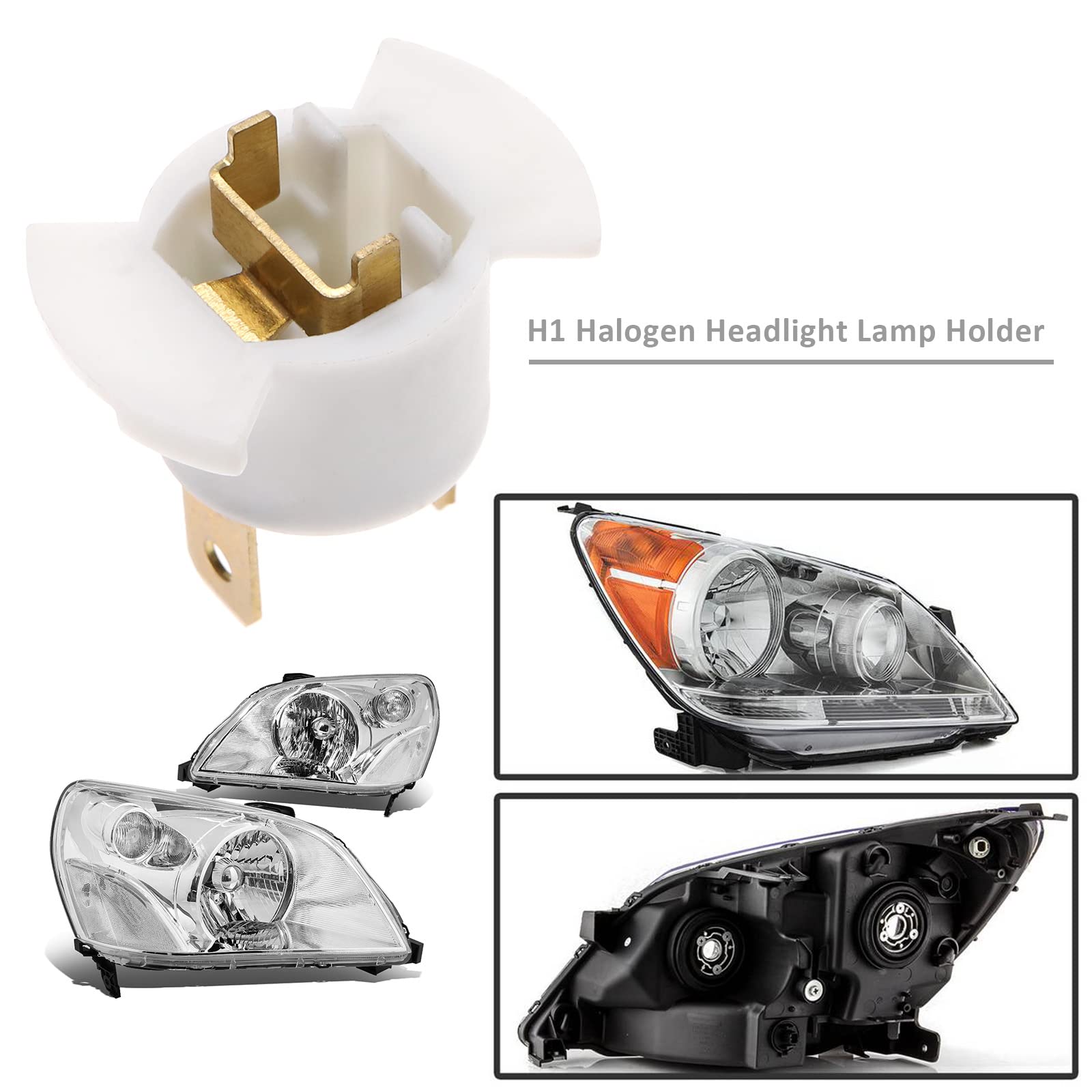 Amazon.com: eMagTech 2Pcs H1 Halogen Headlight Socket Holder 