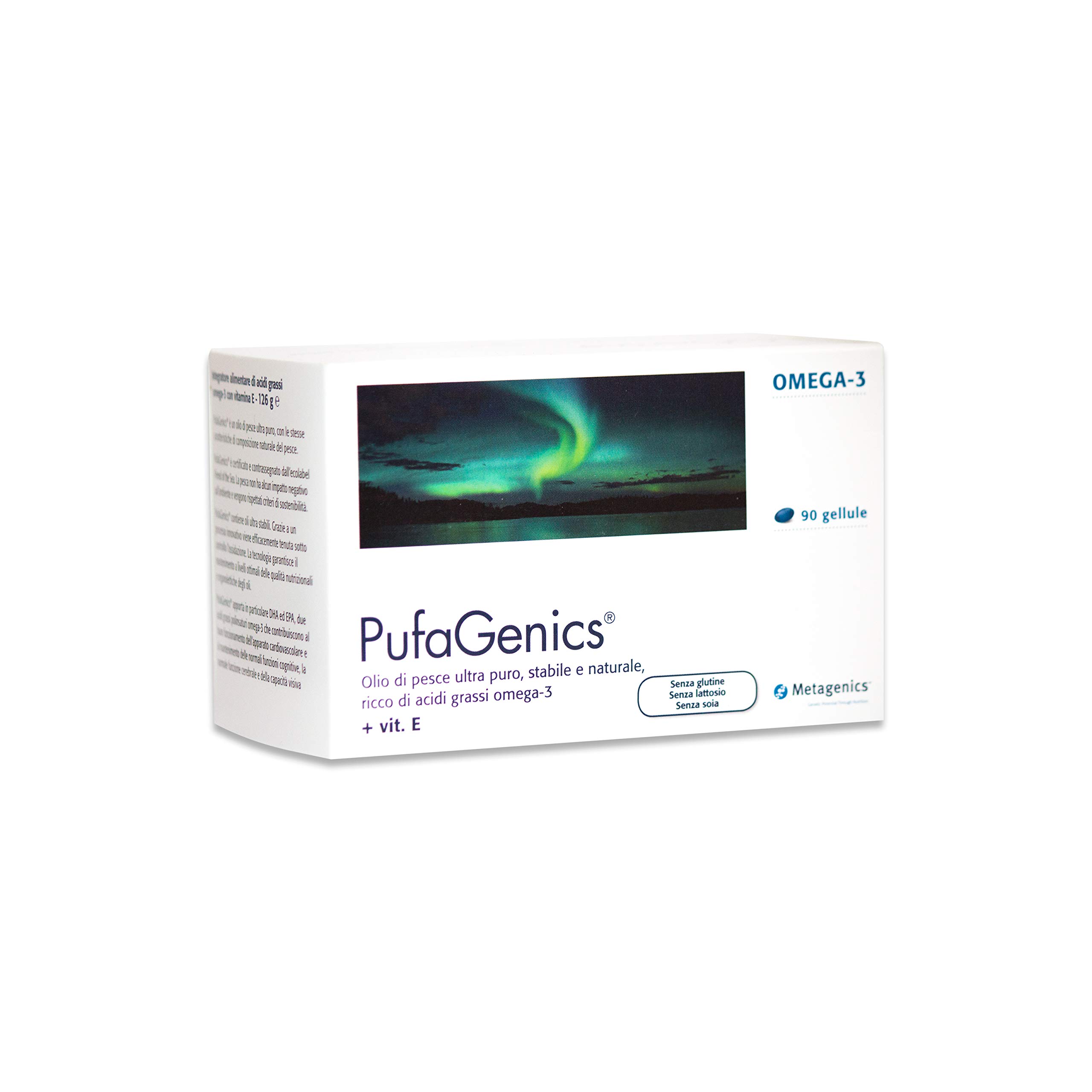 PUFAGENICS OMEGA 3 | 90 Gellule | Olio di Pesce Ultra puro Metagenics