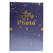 Exacompta – Rif. 62113E – Album fotografico con tasche MOON – 300 foto 10 x 15 cm – 100 pagine – formato 22,5 x 32,5 cm – copertina di colore blu protetta da una custodia in plastica