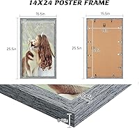 Vista 46 de Dark Brown 12x18 Frame Set of 3 - Rustic Woodgrain 12 x 18 Poster Frame with Plexiglass for Wall Gallery Display, 12x18 Picture Frame for Puzzles