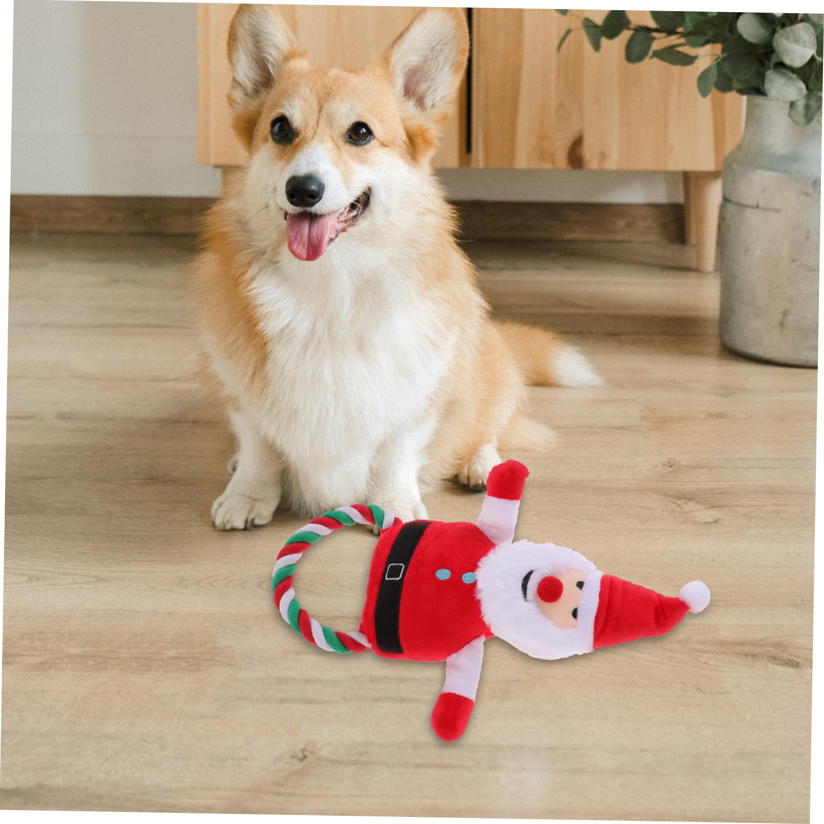 Sosoport 5stücke Puppy Chew Toy Im Santa Claus Design Xmas Molar Spielzeug Für Hunde Langlebig Und Quietschend Für Zahnpflege Und Spielerisches Kauen Für Große Und Kleine Hunde